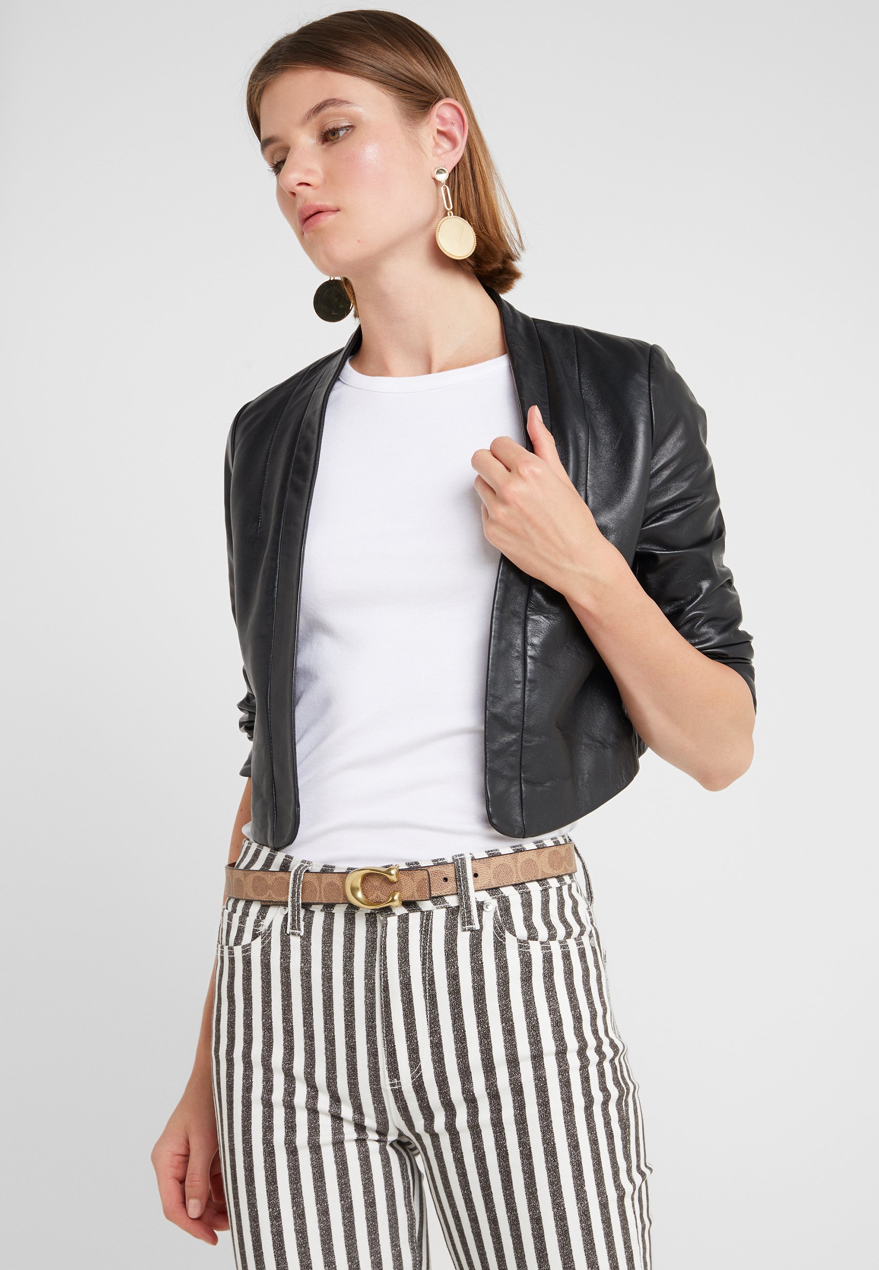 SCULPTED COATED REVERSIBLE SIGNATURE BELT - Belt