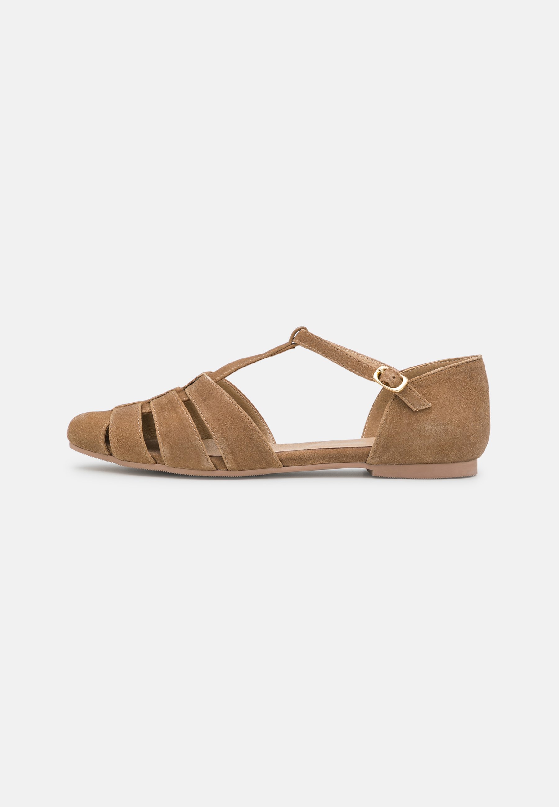 LEATHER- Ankle strap ballet pumps