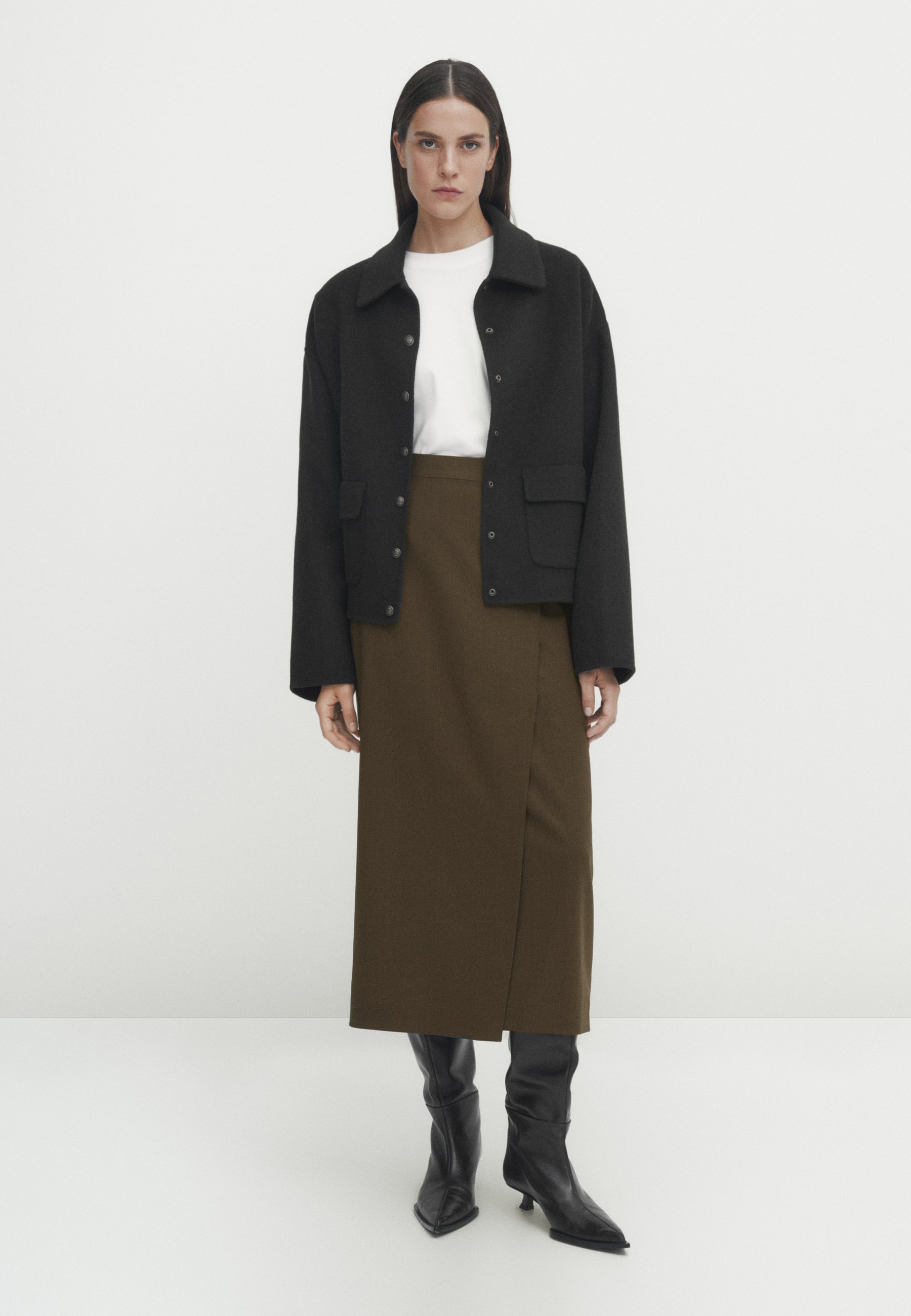 MIDI PAREO WITH BUCKLE - Wrap skirt