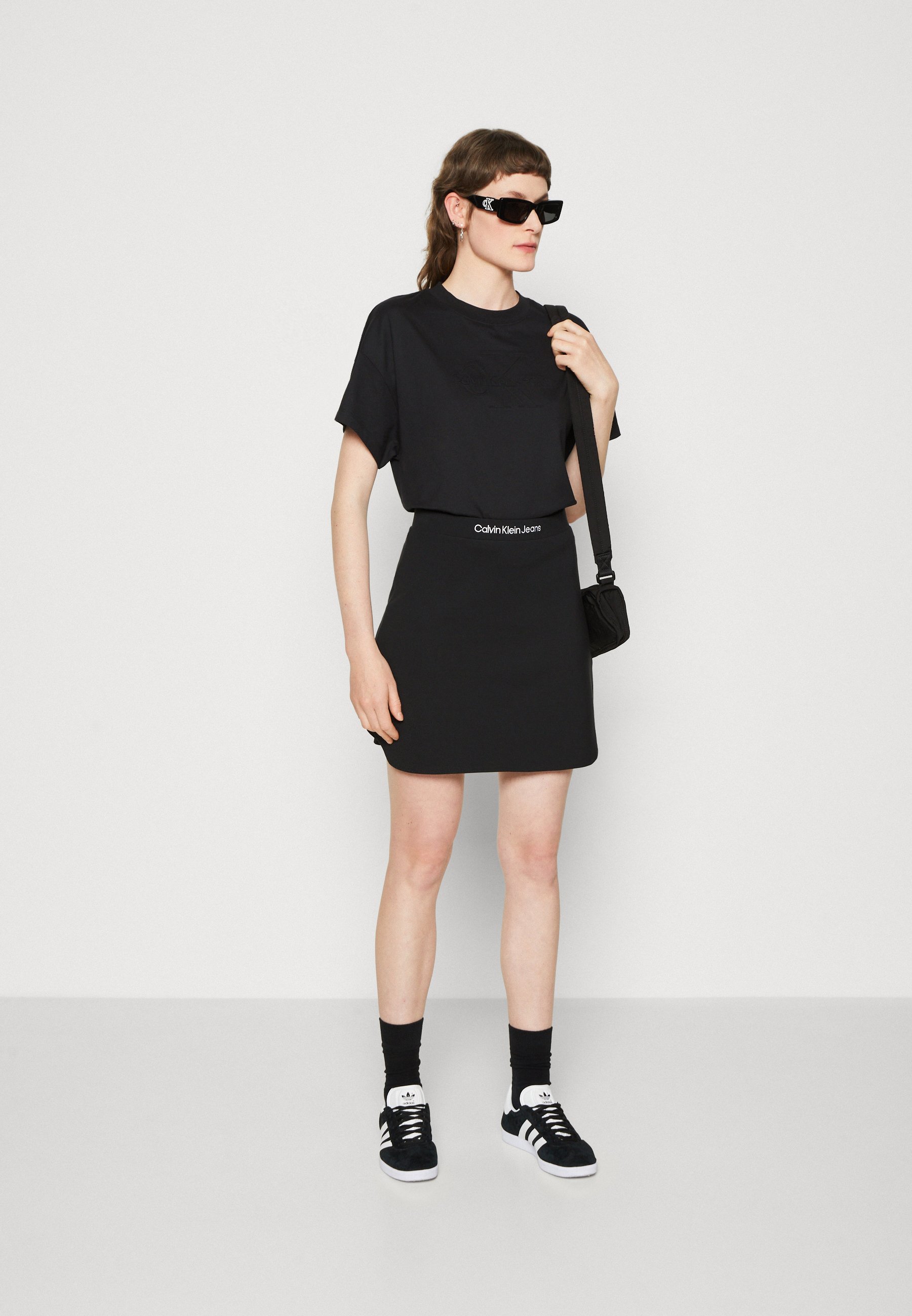 LOGO WAISTBAND MILANO SKIRT - Mini skirt