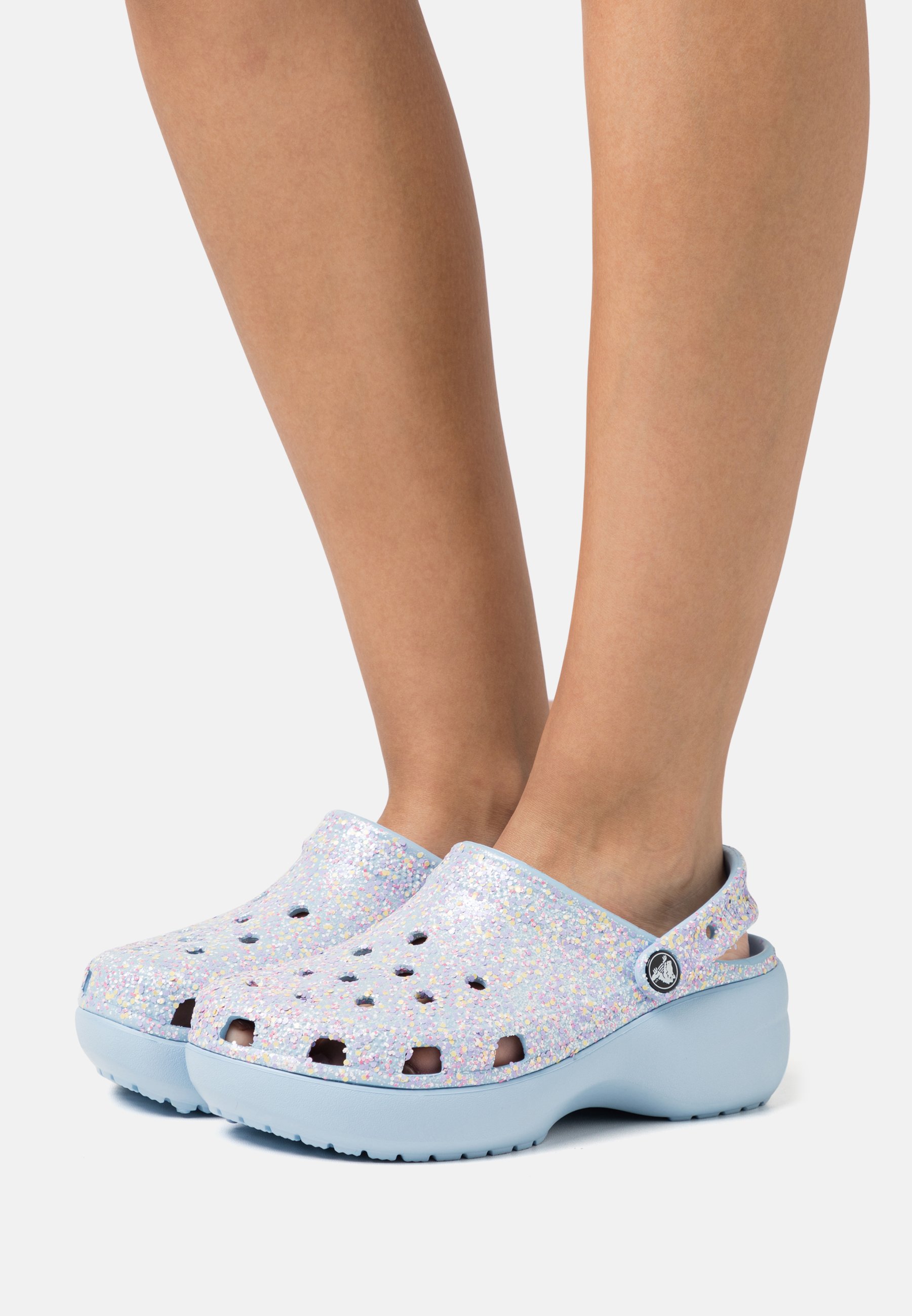 CLASSIC PLATFORM GLITTER - Heeled mules