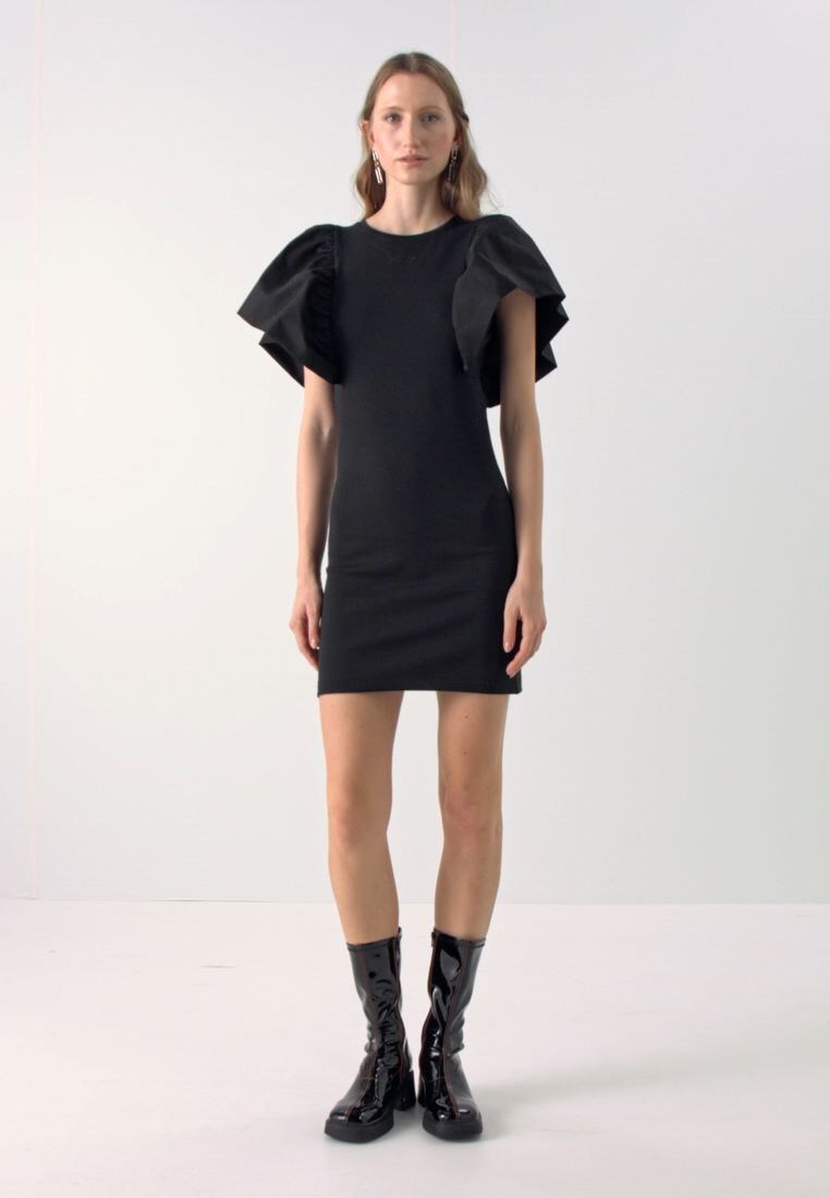 FABRIC MIX DRESS - Cocktail dress / Party dress