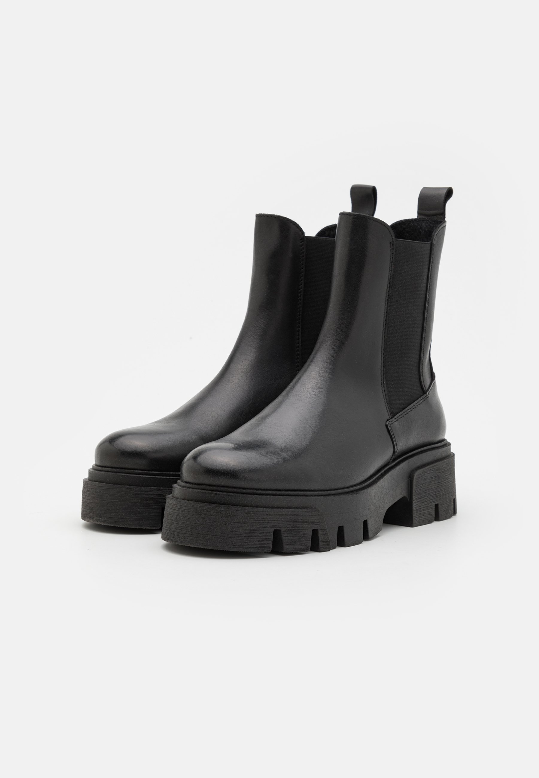 LEATHER - Platform ankle boots