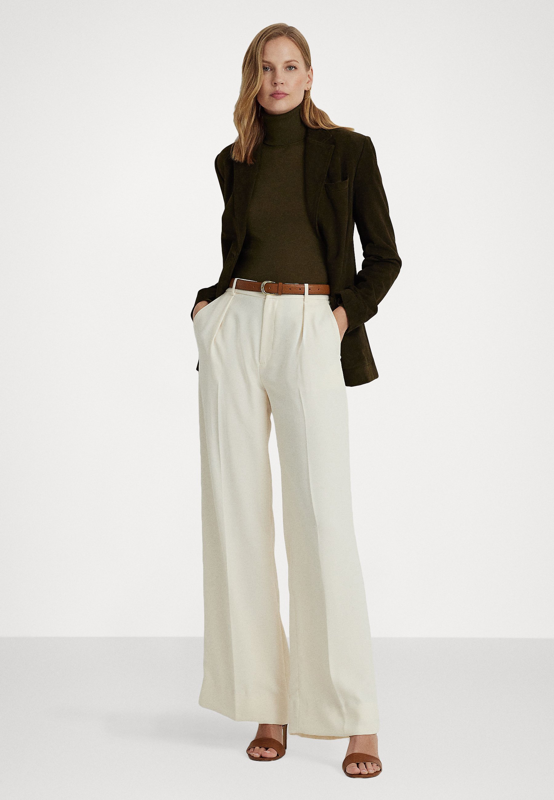 KIRAHN FULL LENGTH PLEATED - Trousers