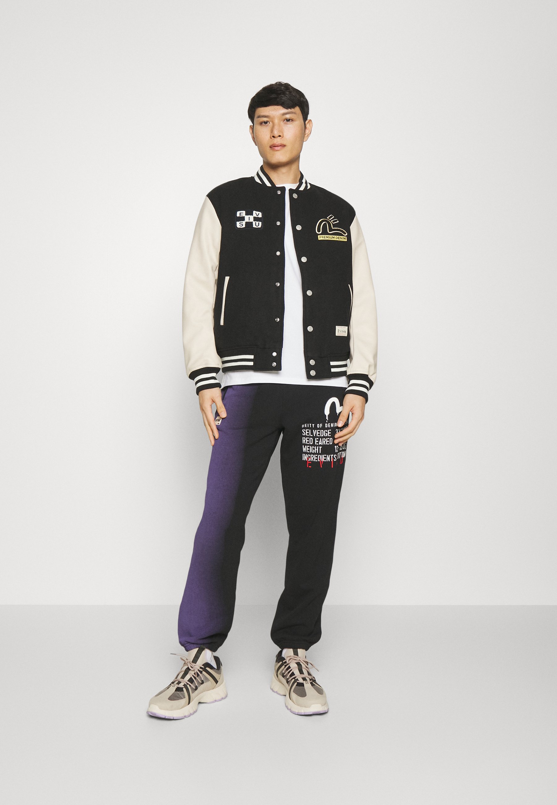DARUMA APPLIQUE BASEBALL JACKET - Bomber Jacket