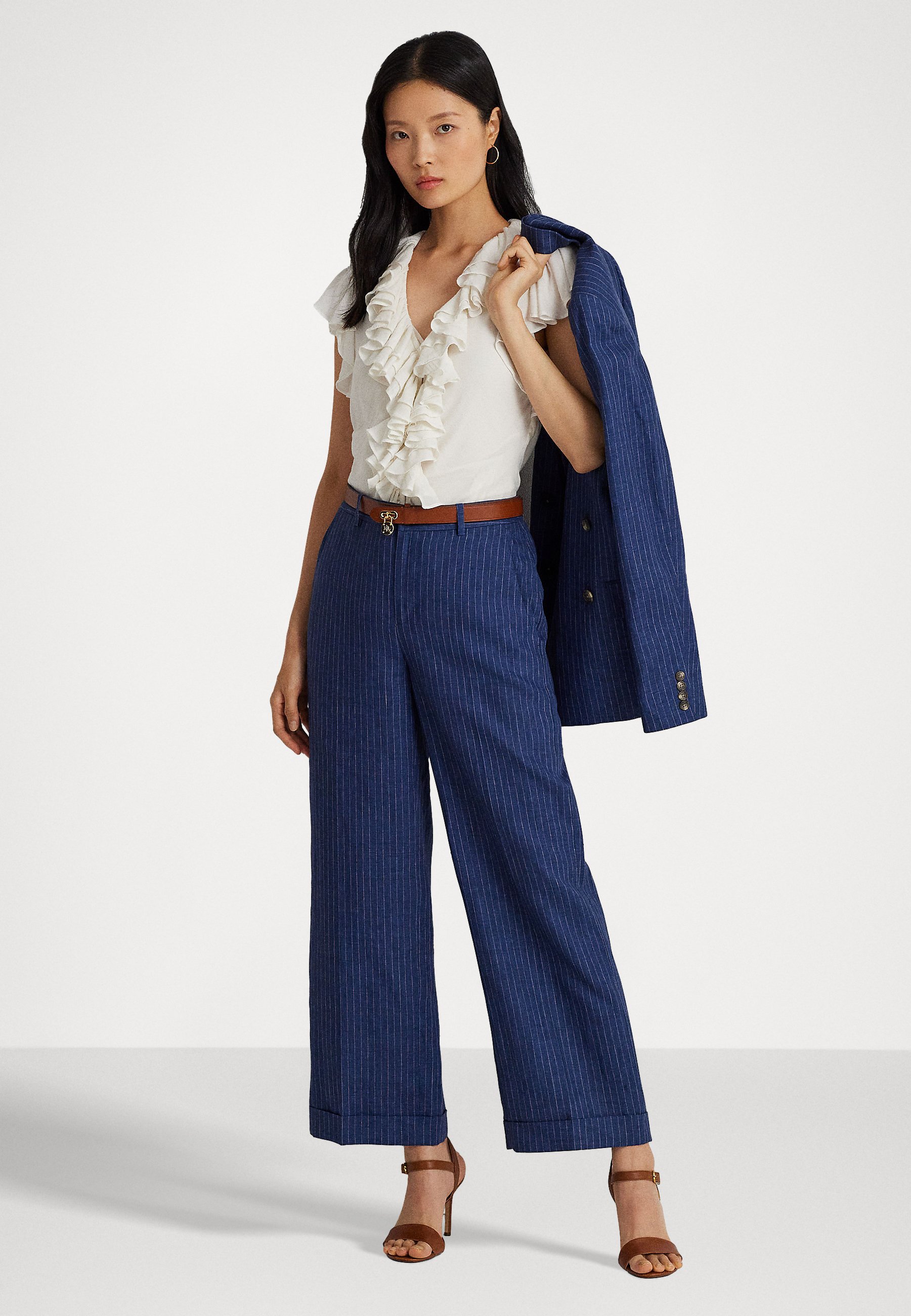 SENDON CROPPED FLAT FRONT - Trousers