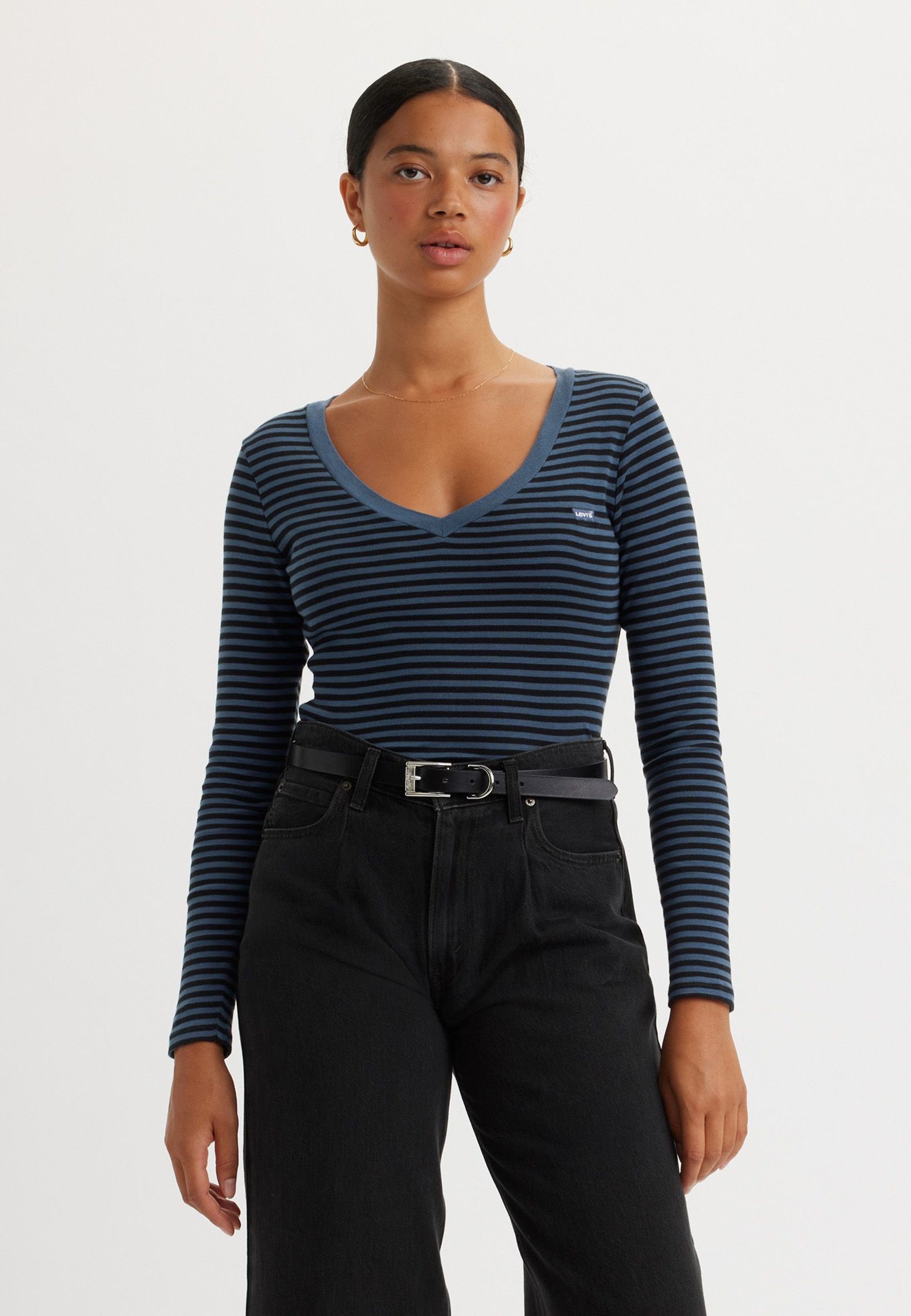 V NECK BABY TEE - Long sleeved top