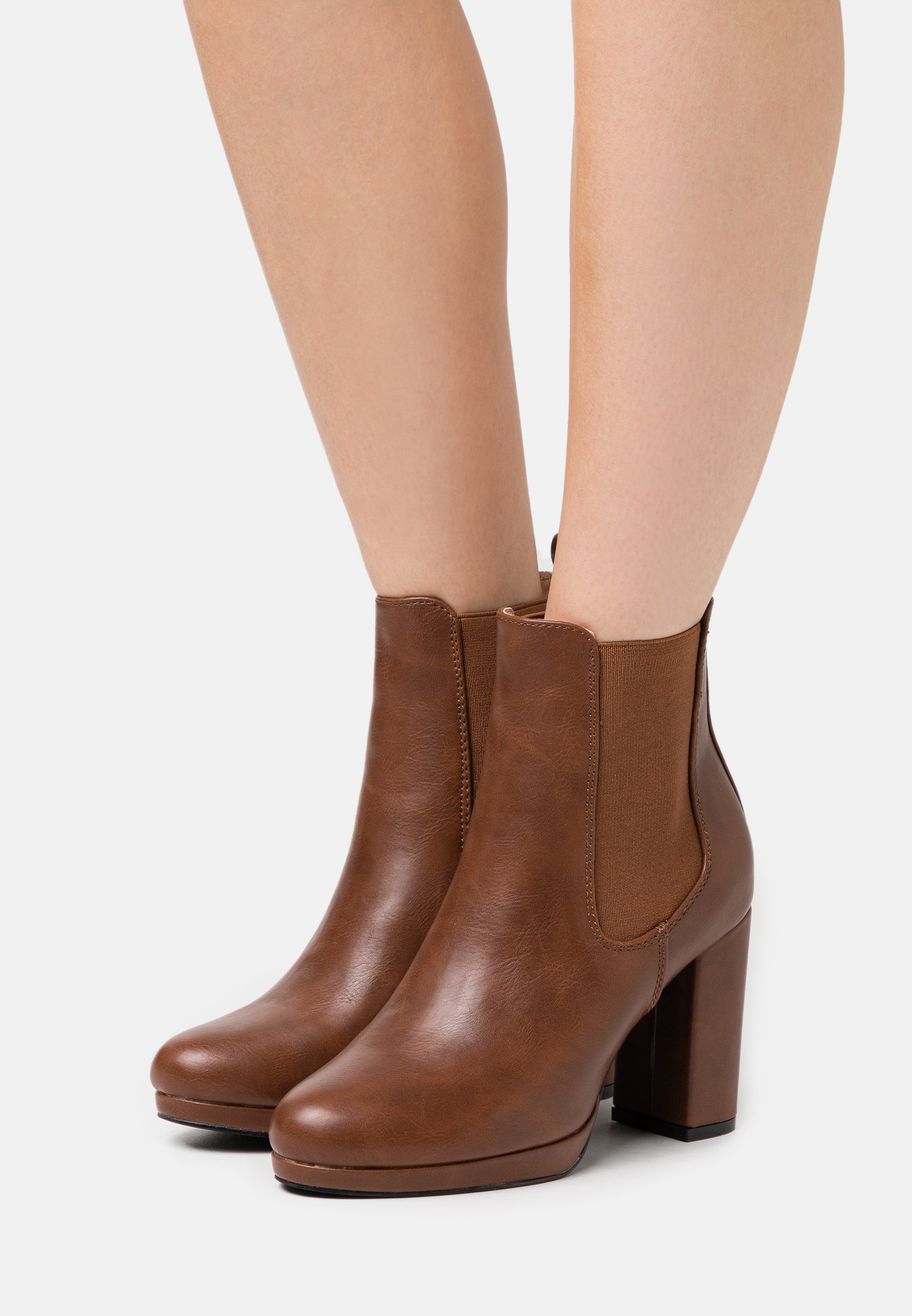 High heeled ankle boots
