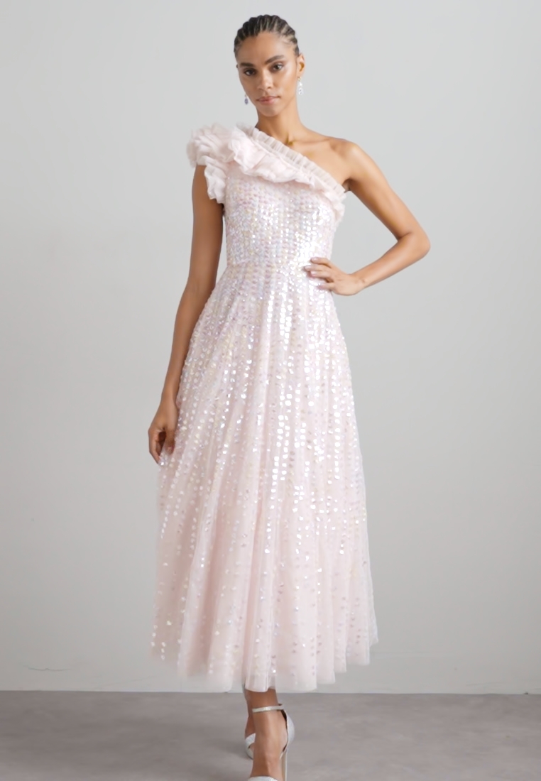 RAINDROP ONE SHOULDER ANKLE GOWN - Occasion wear