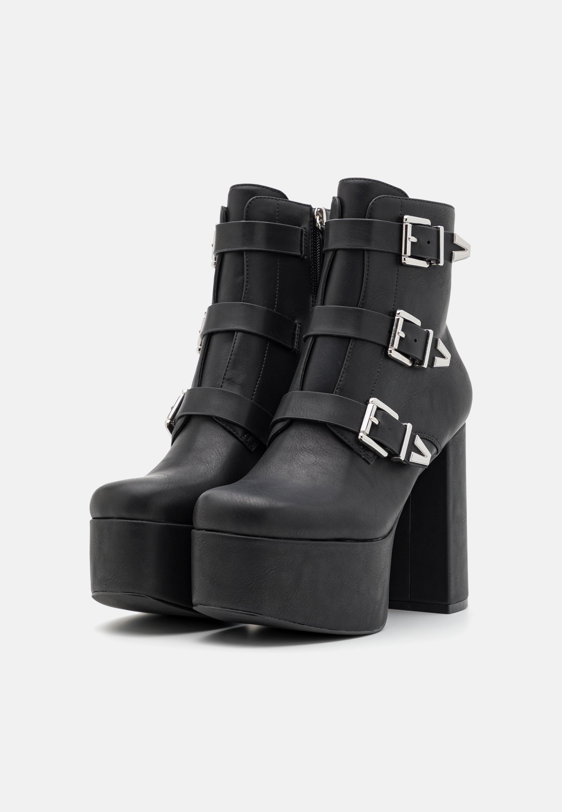 High heeled ankle boots