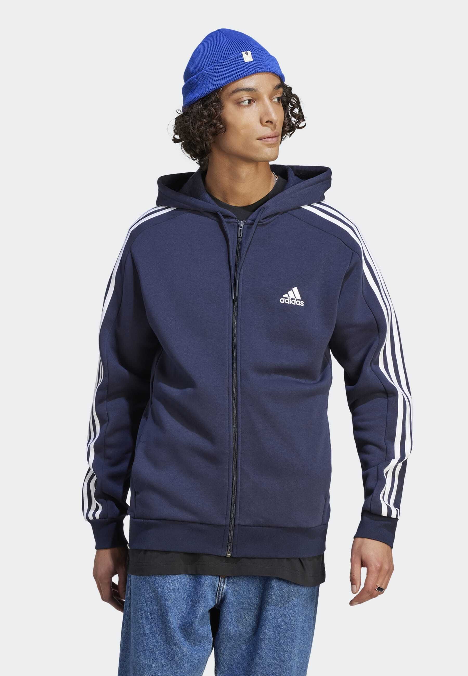 ESSENTIALS 3-STRIPES FULL-ZIP - Zip-up sweatshirt