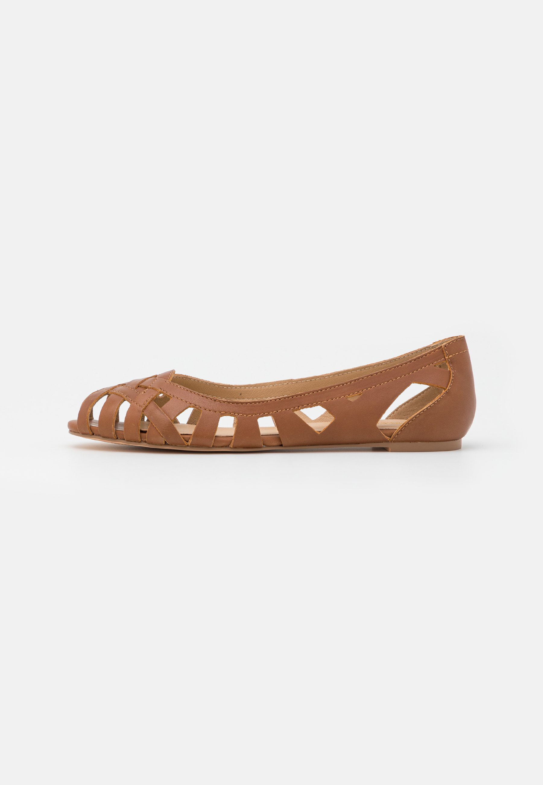 LEATHER - Peeptoe ballet pumps