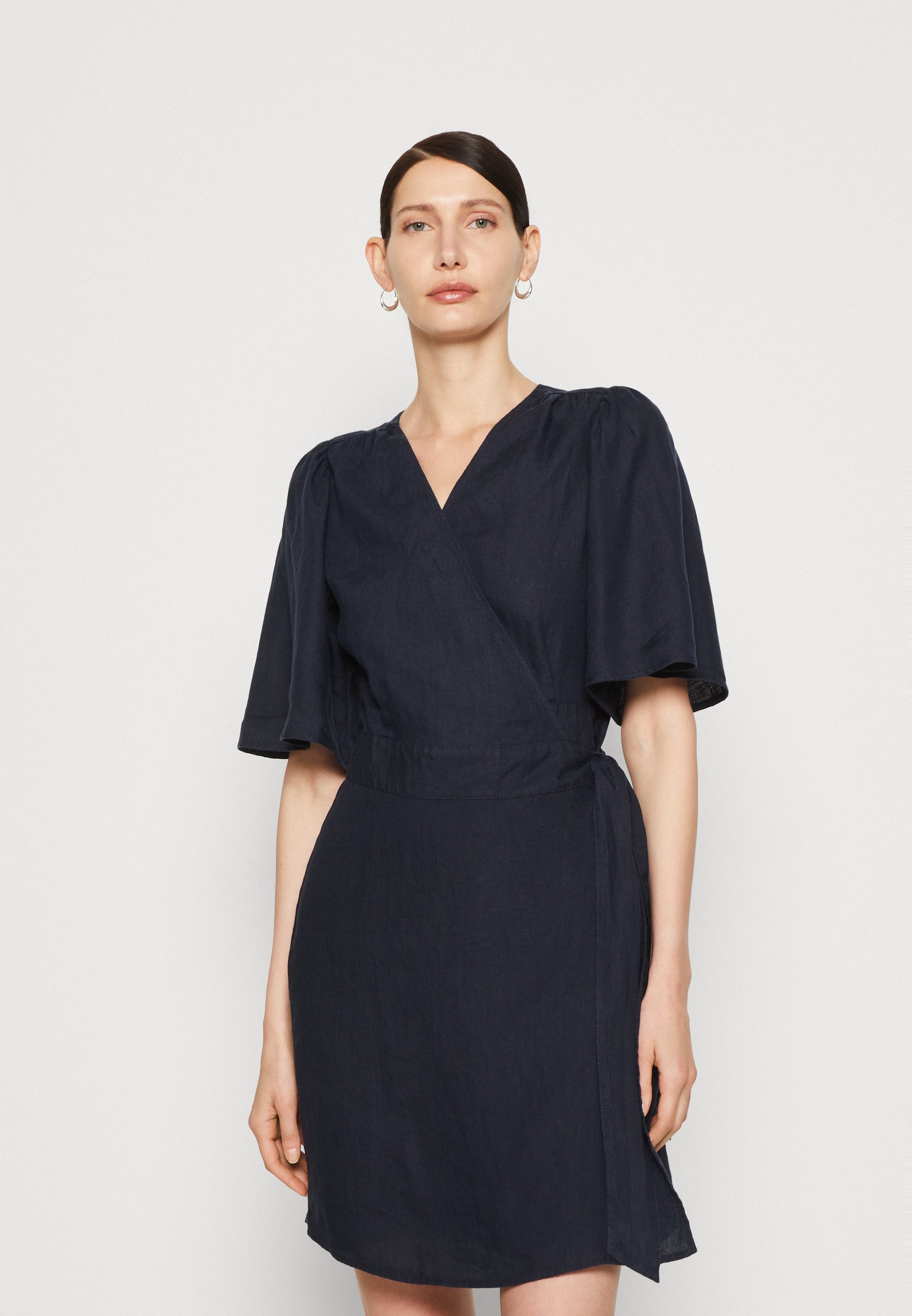 WRAP STYLE FLARED SLEEVE SHORT - Day dress