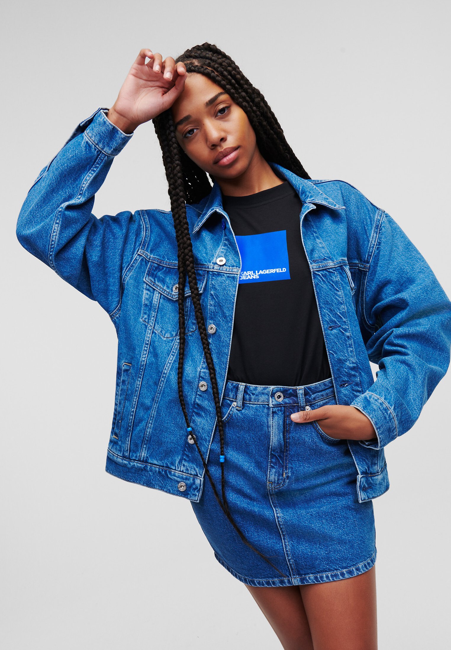 Archive - Mini skirt -saturated mid blue
