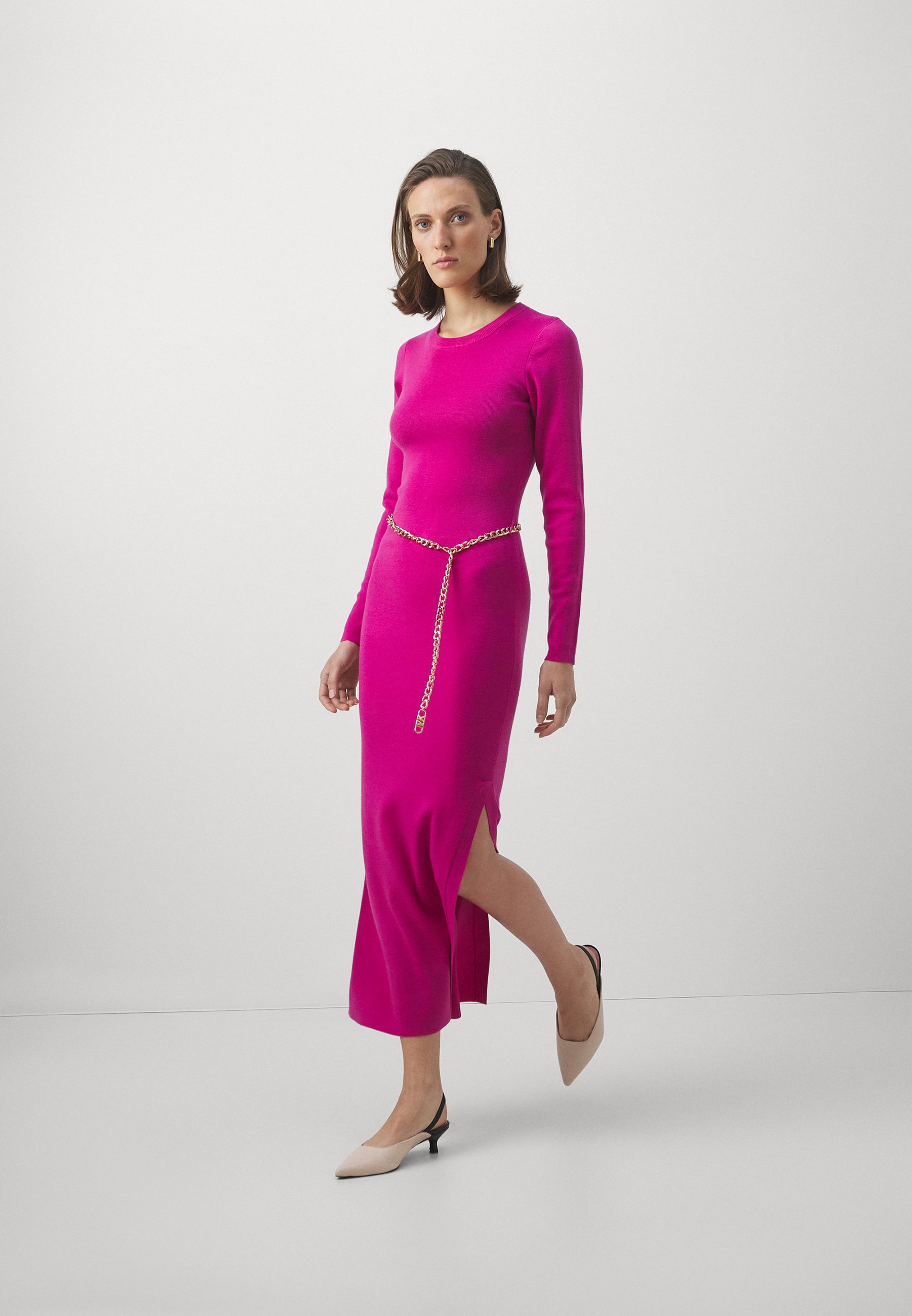 CHAIN BELT SLIT- Jumper dress