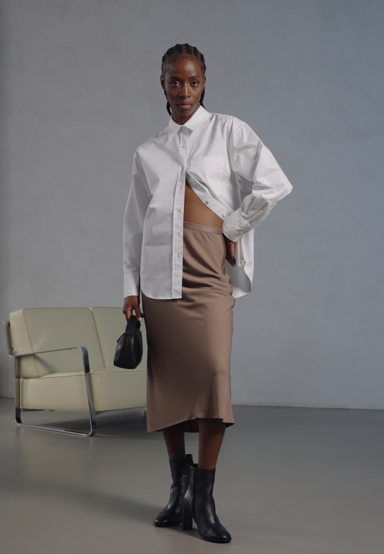 BIAS CUT MIDI SKIRT - Pencil skirt