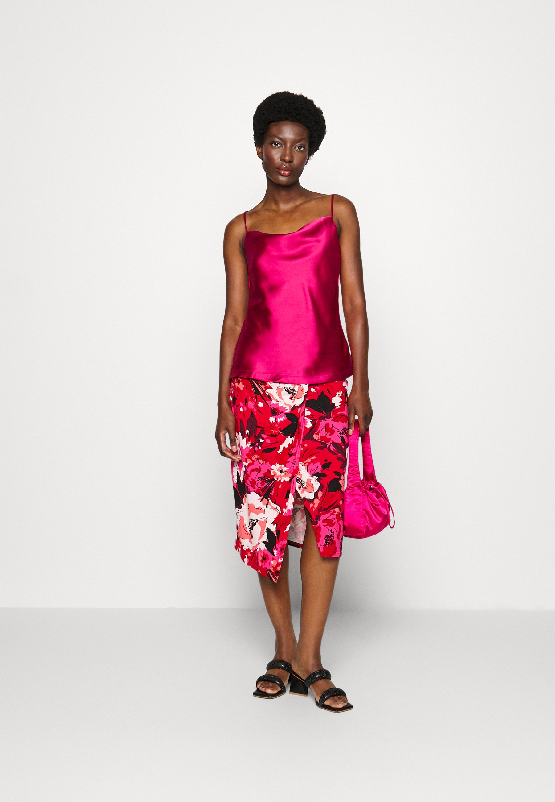 FRONT KNOT MIDI SKIRT - Pencil skirt