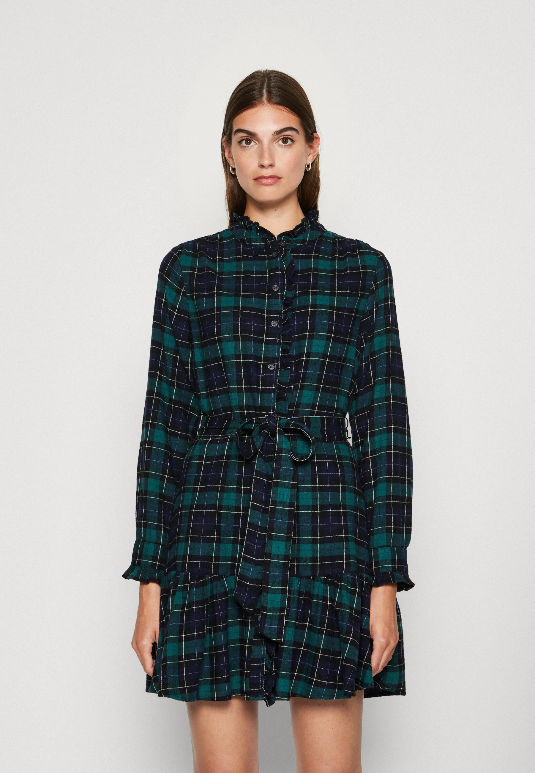 PLAID MINI SHIRTDRESS - Shirt dress