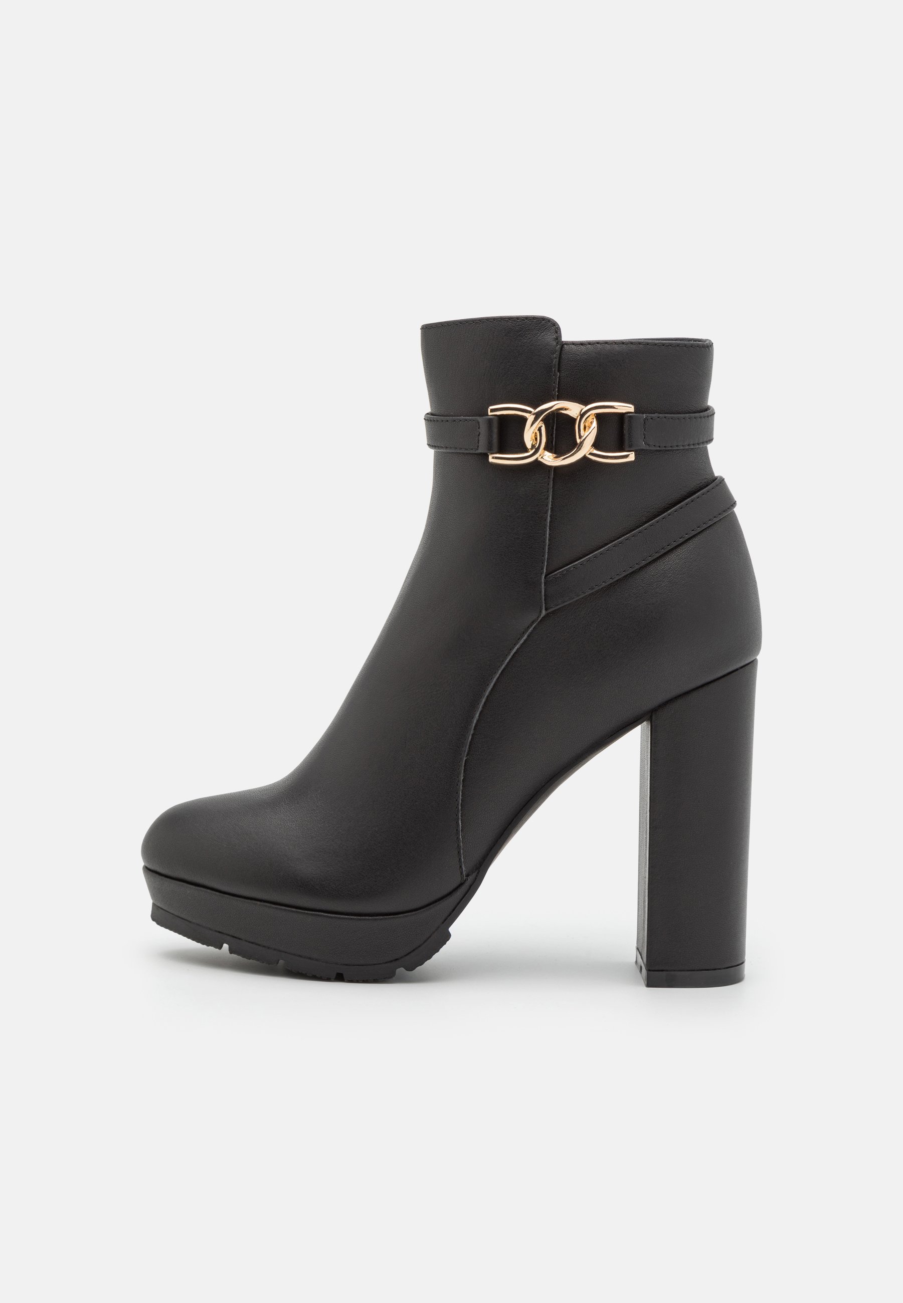 LEATHER- Platform ankle boots