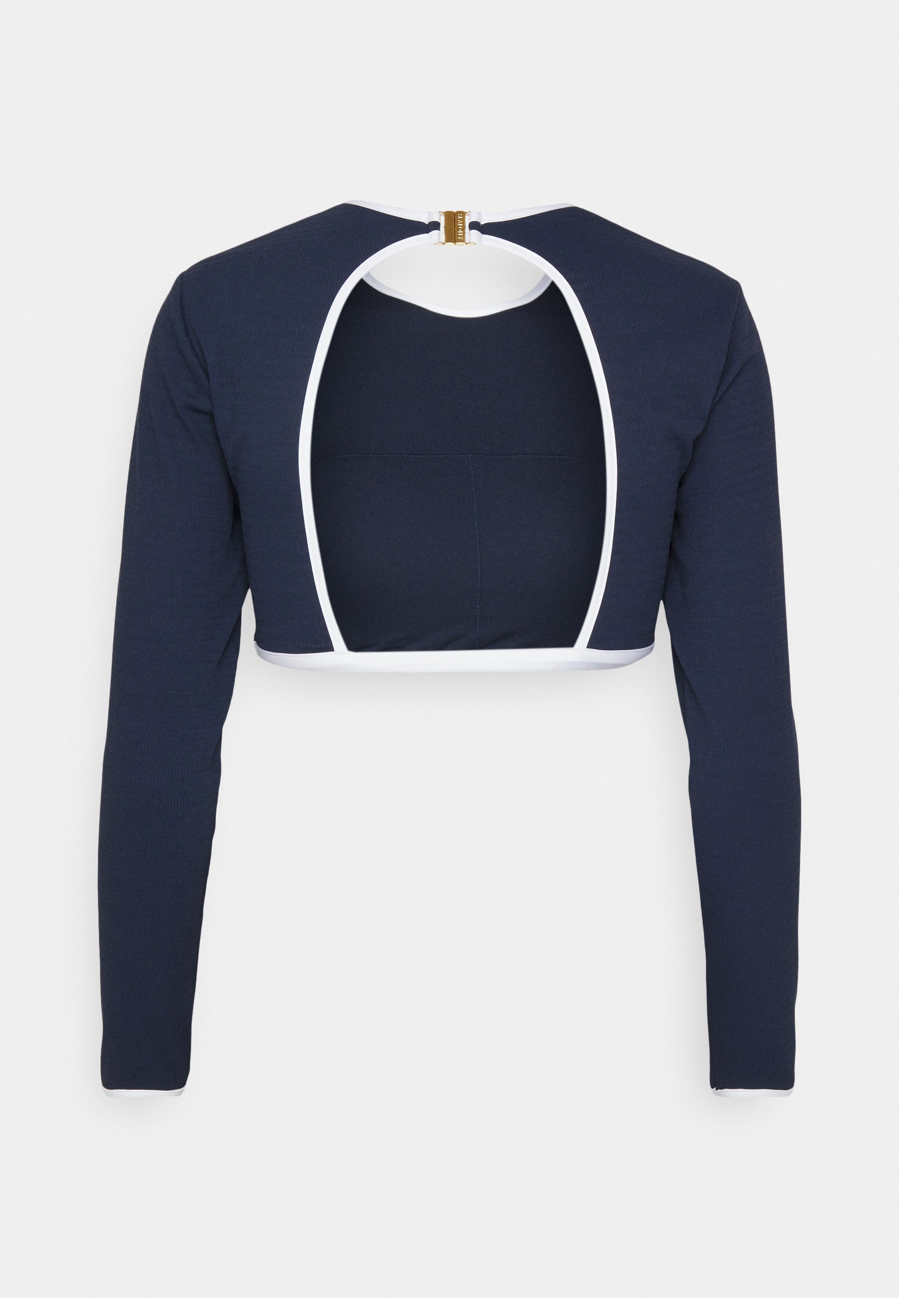 BEACH BOUND CROPPED LONG SLEEVE SUNVEST - Bikini top