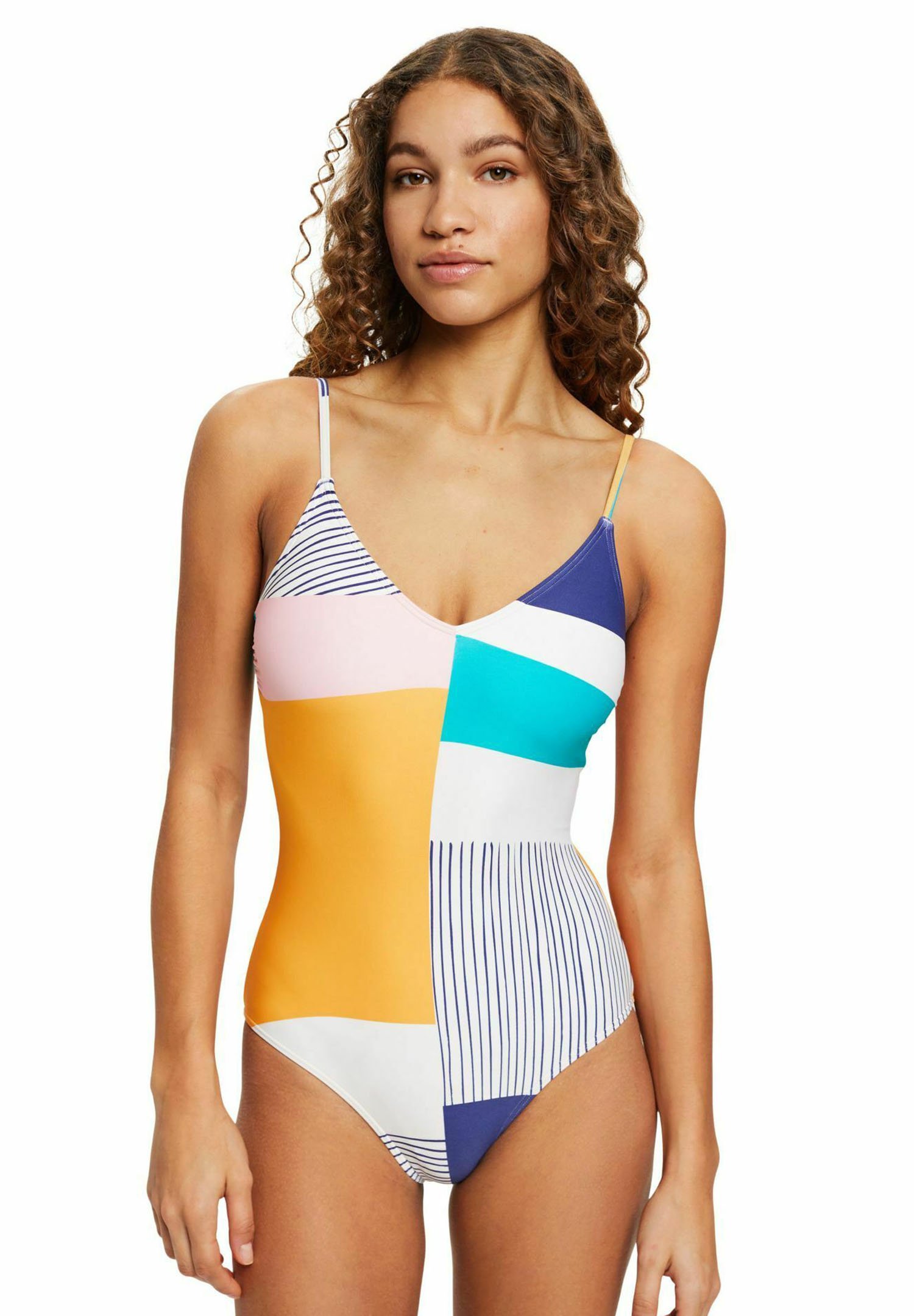MIT WATTIERTEN CUPS UND MUSTERMIX - Swimsuit