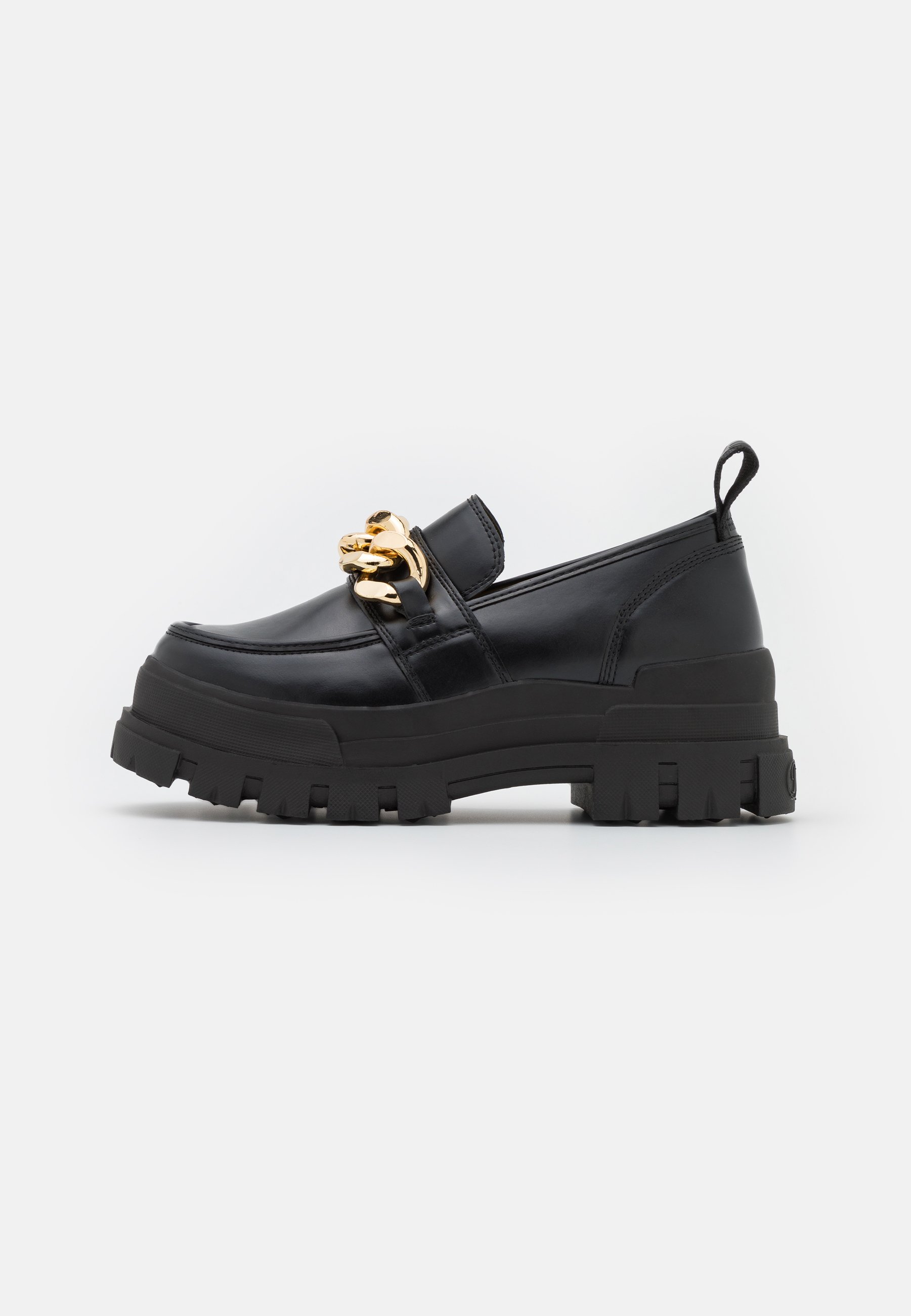 VEGAN ASPHA LOAFER CHAIN - Platform heels