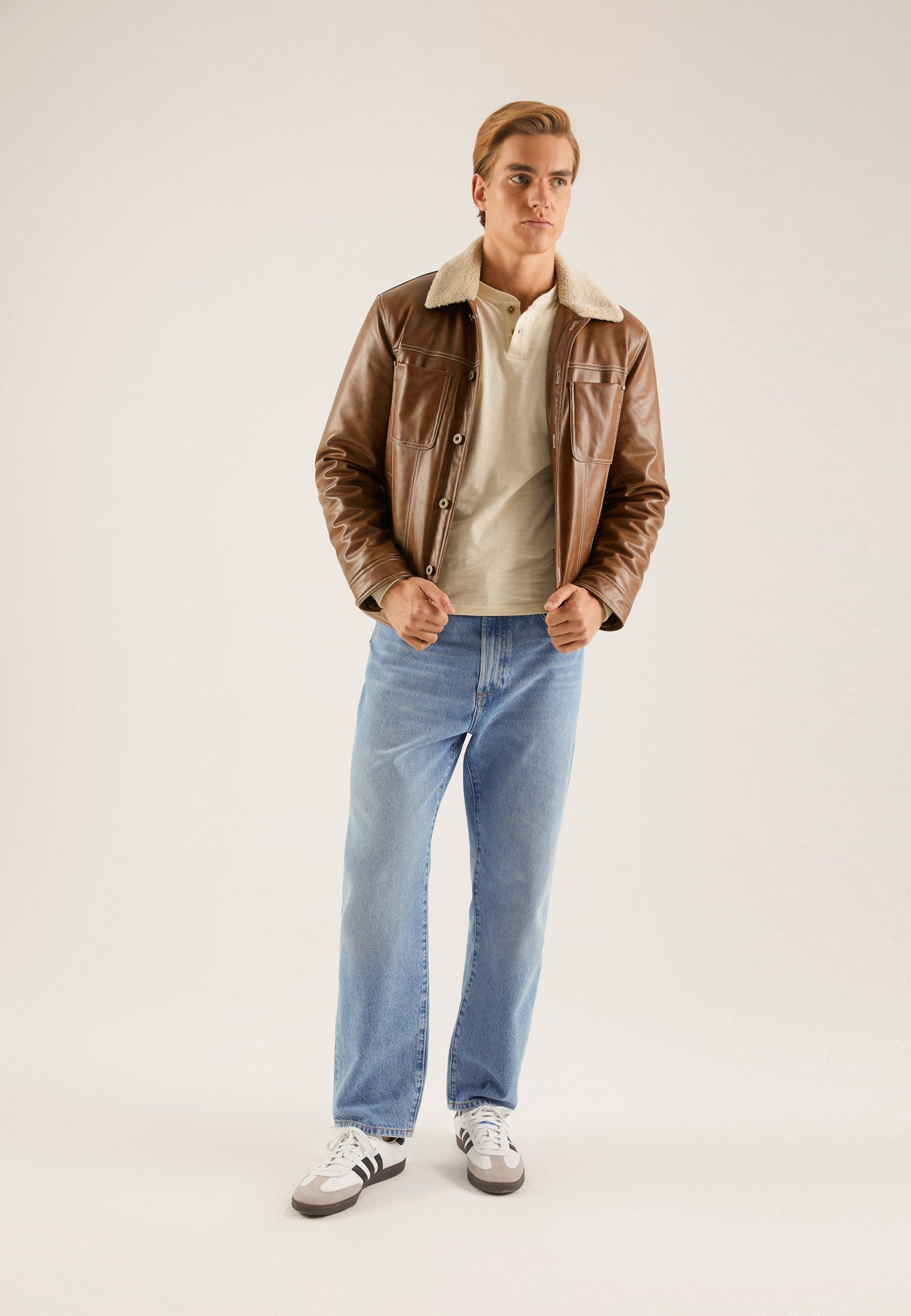 Faux leather jacket