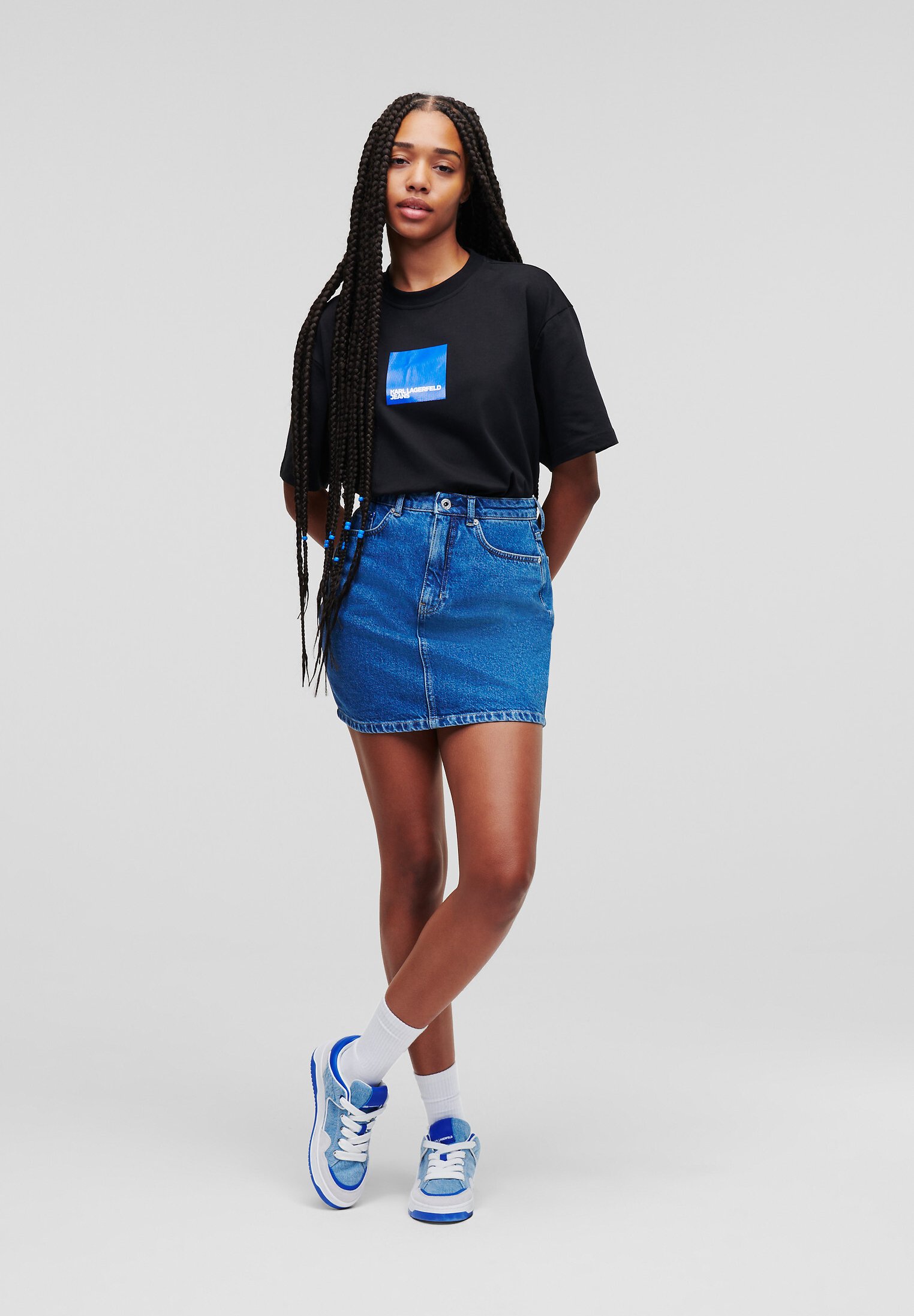 Archive - Mini skirt -saturated mid blue
