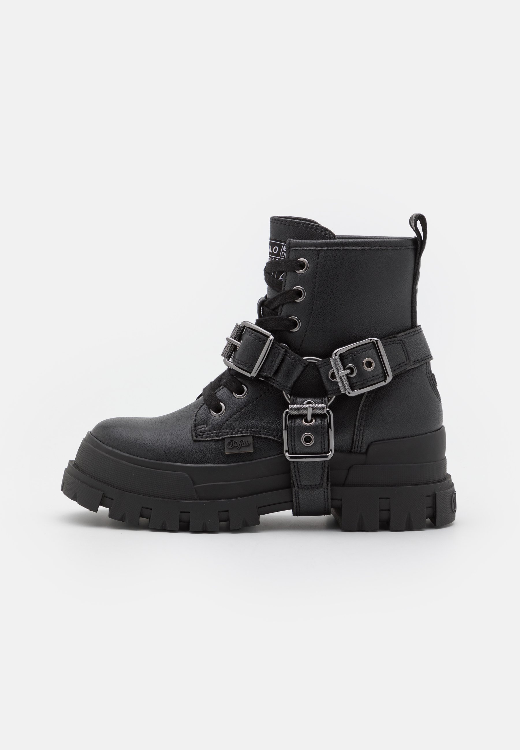 VEGAN ASPHA BIKER - Platform ankle boots
