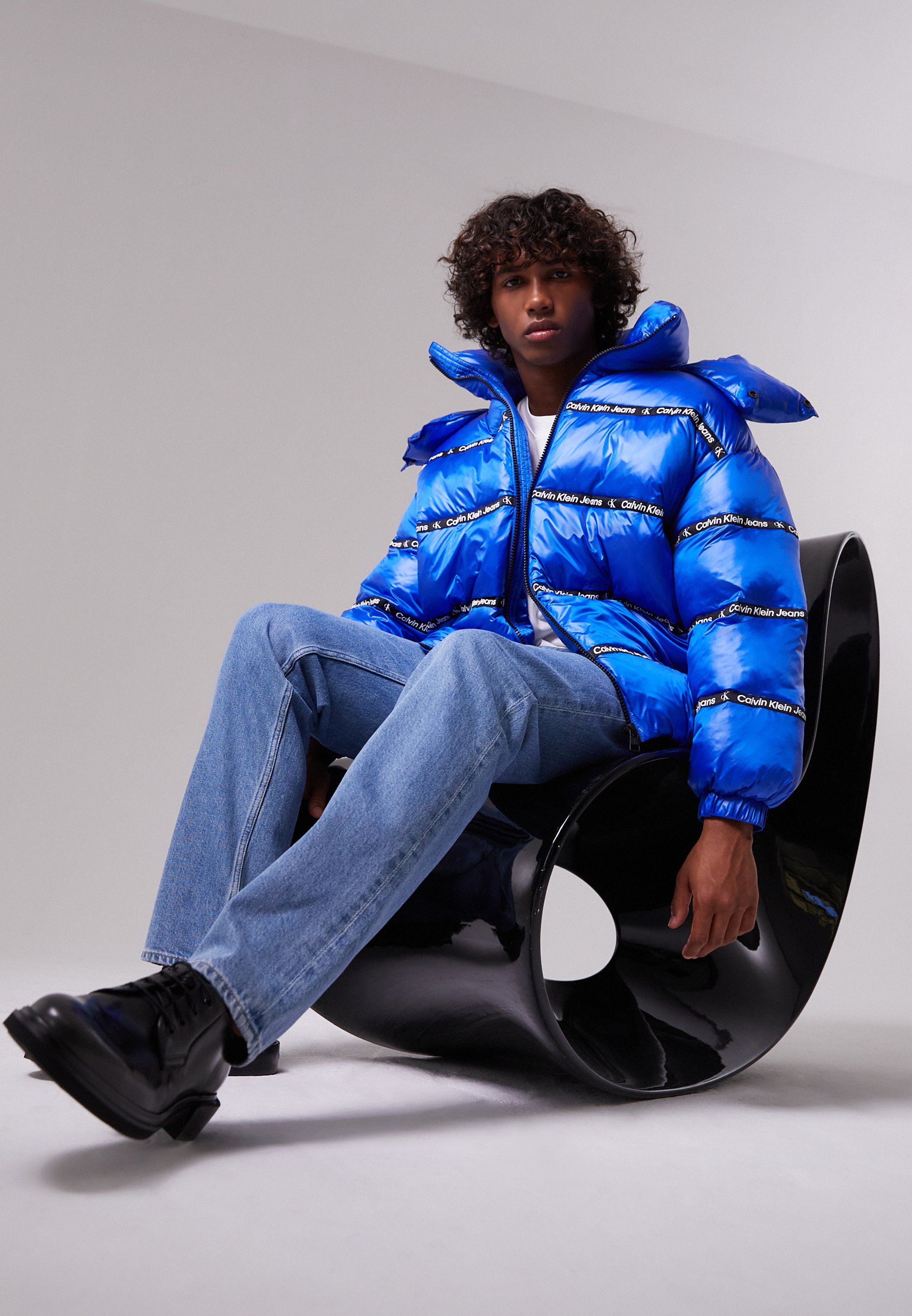 EXCLUSIVE LOGO TAPE PUFFER - Winter jacket