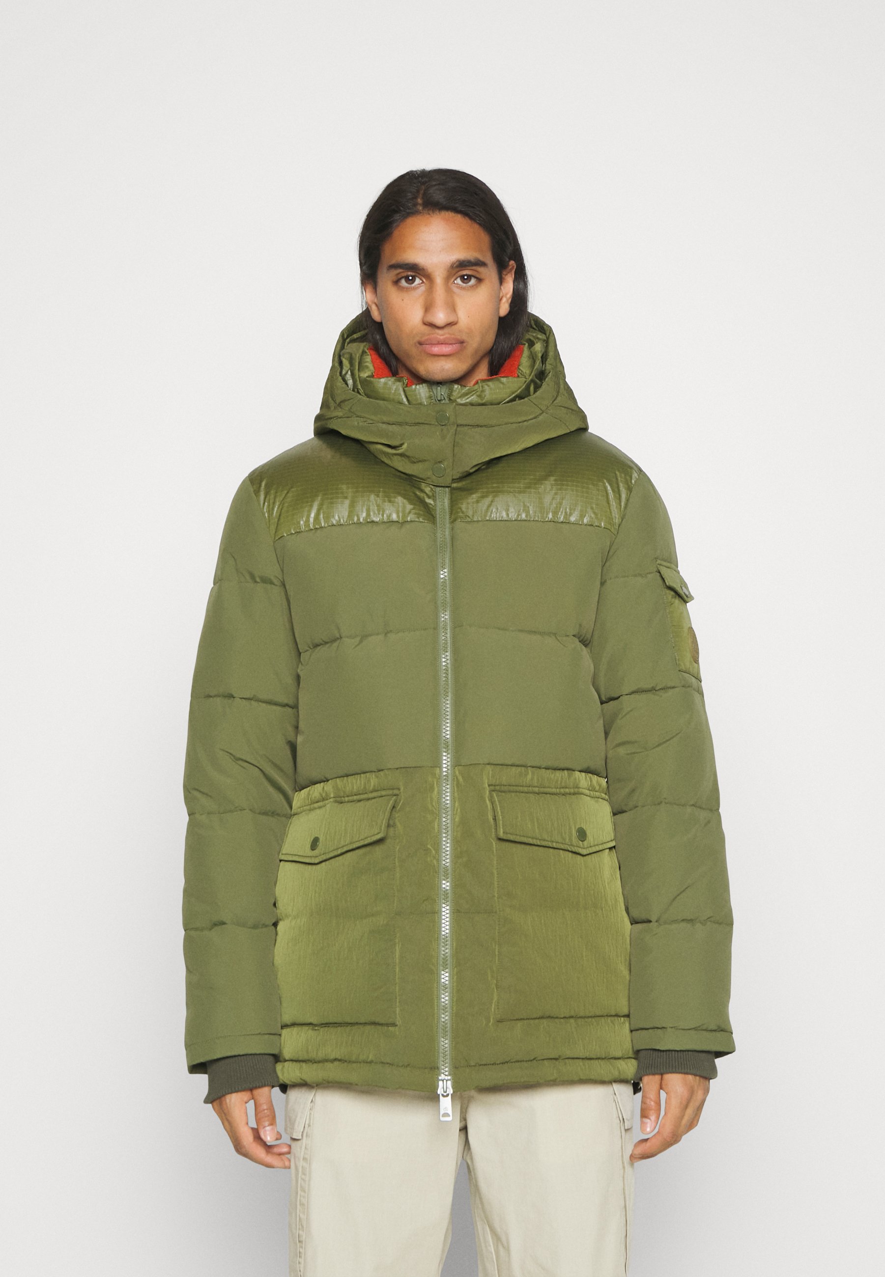 MID LENGTH FABRIC MIX JACKET - Winter jacket