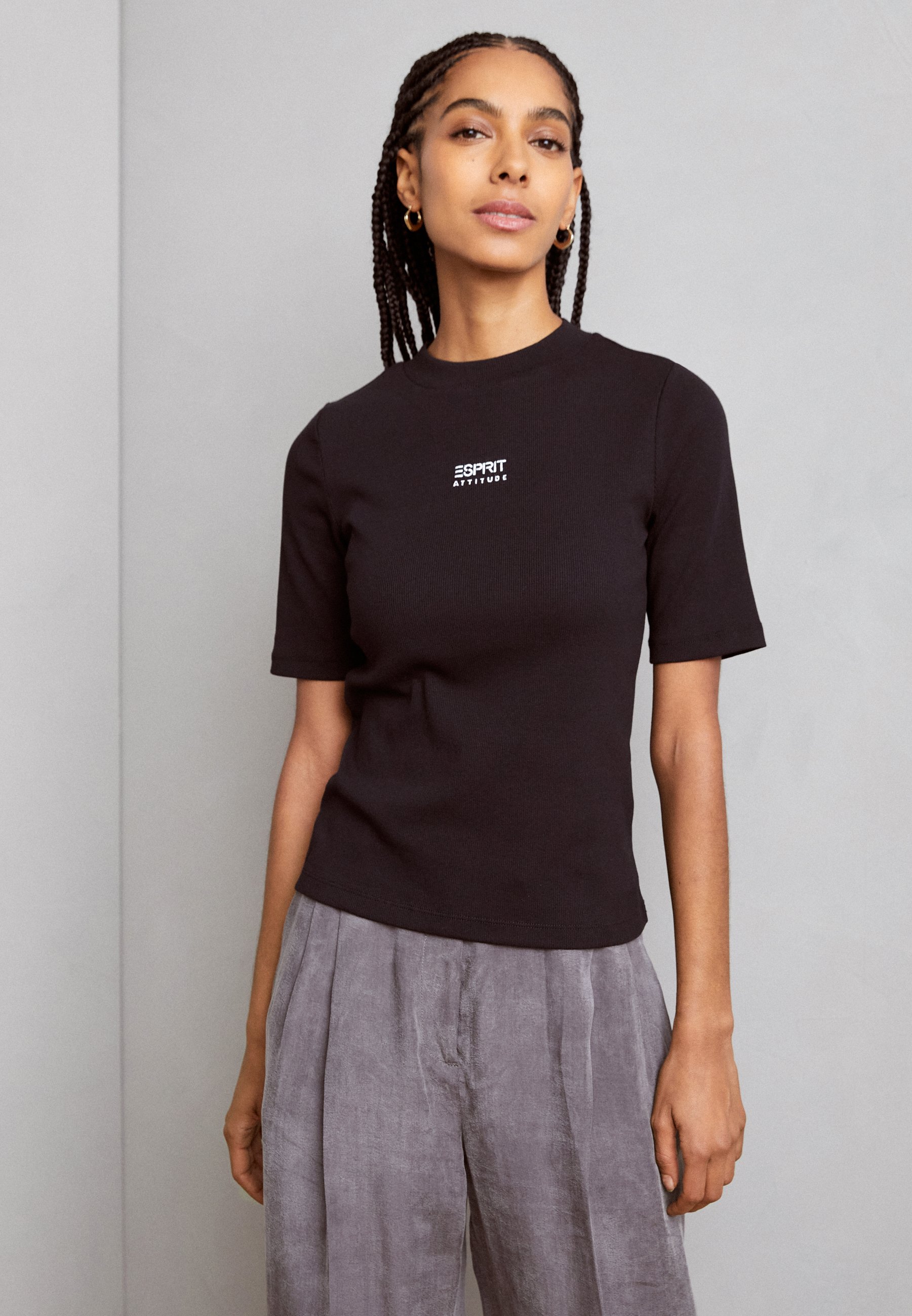 MOCK NECK - Print T-shirt
