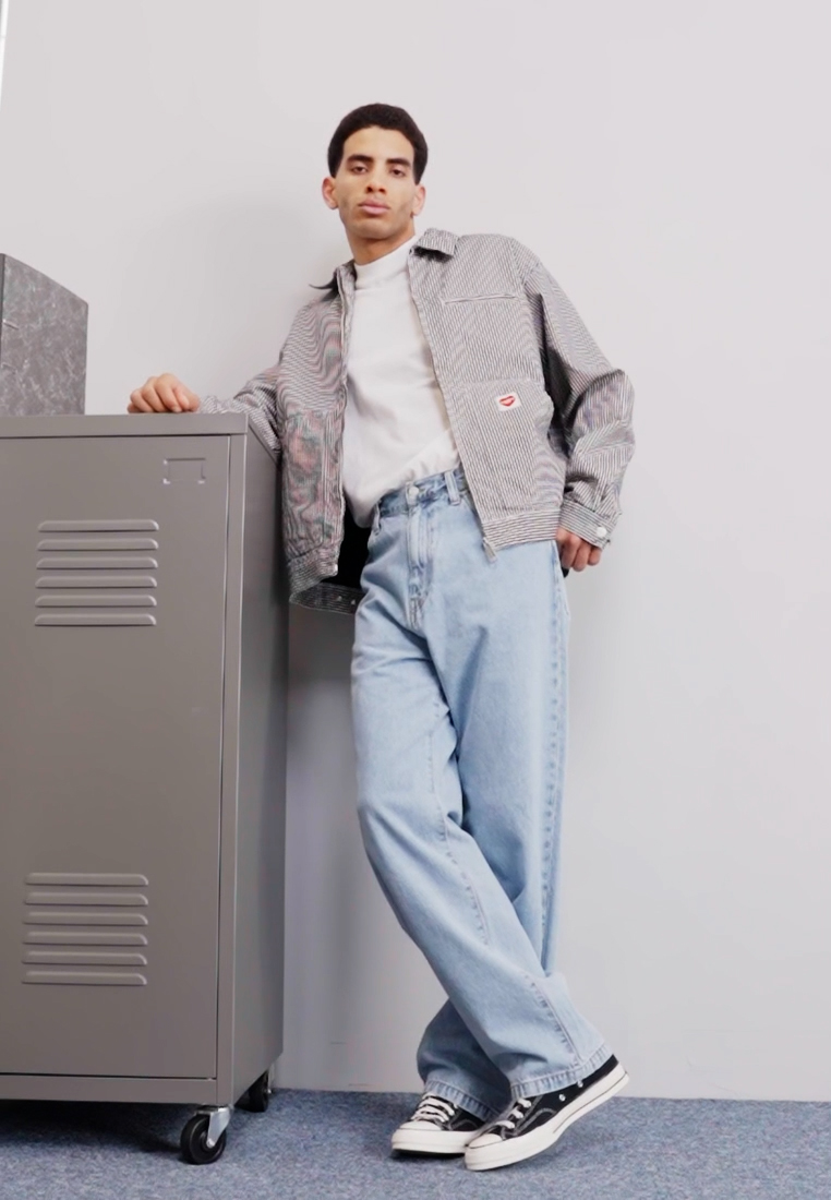 TERRELL JACKET HICKORY - Denim jacket