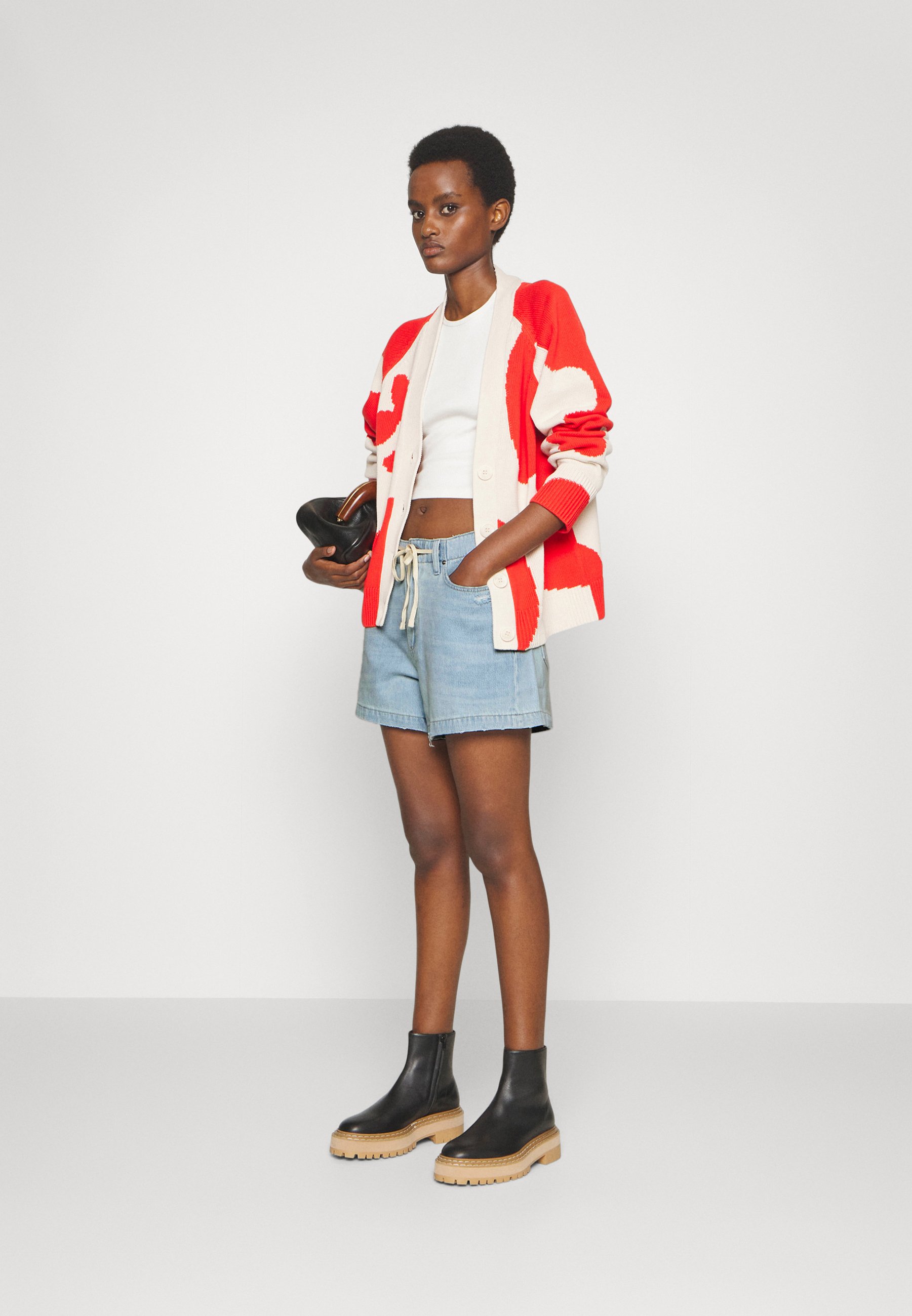 ZOEY SHORT TIE - Denim shorts