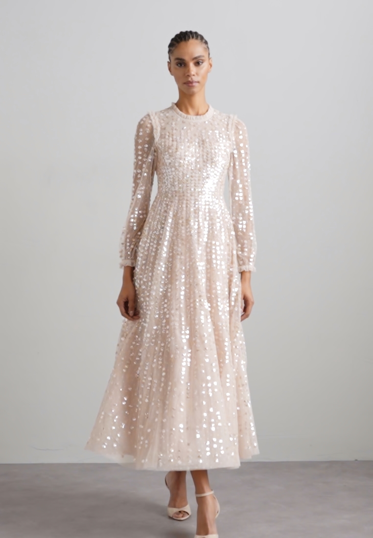 RAINDROP LONG SLEEVE ANKLE GOWN - Occasion wear
