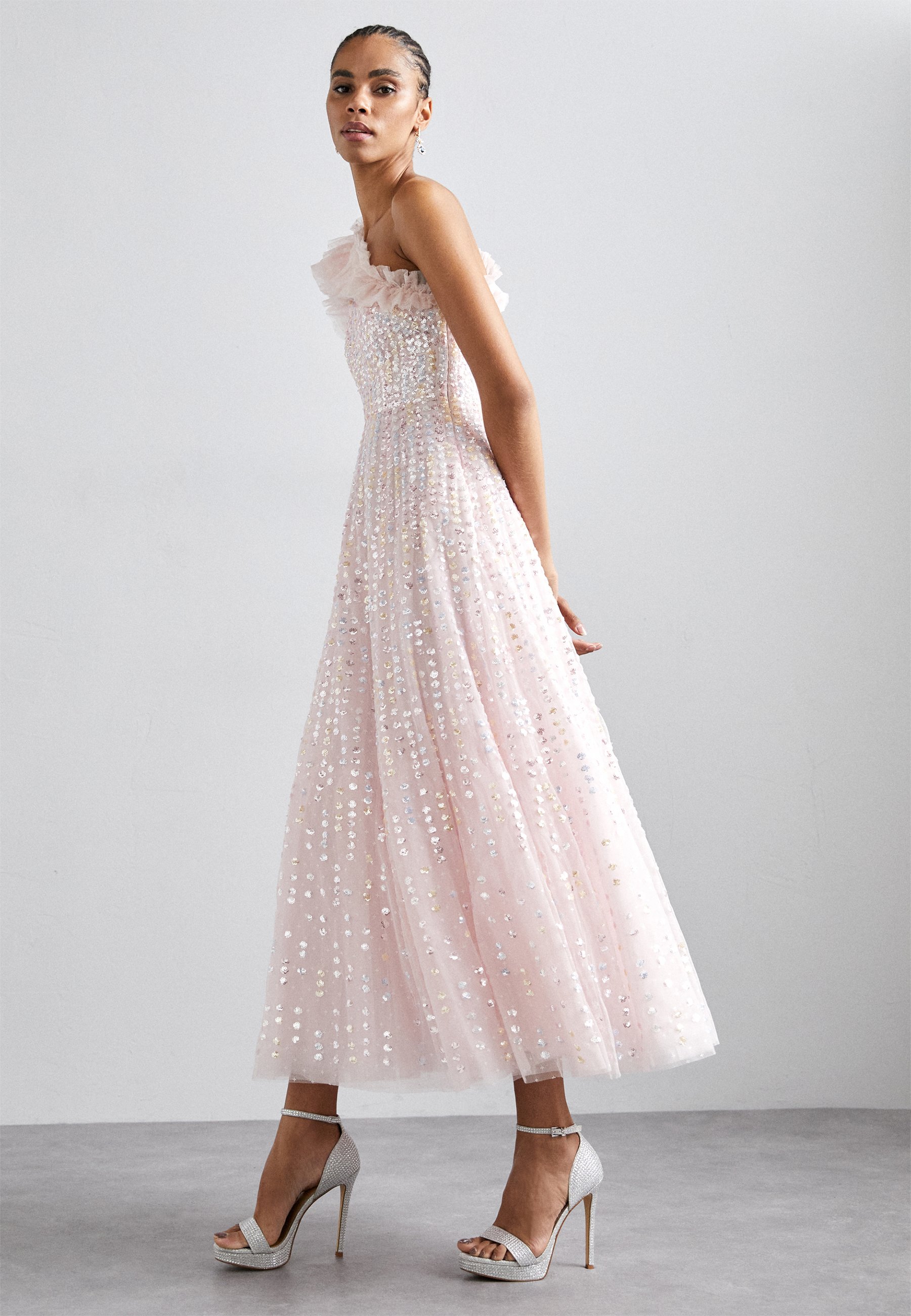 RAINDROP ONE SHOULDER ANKLE GOWN - Occasion wear