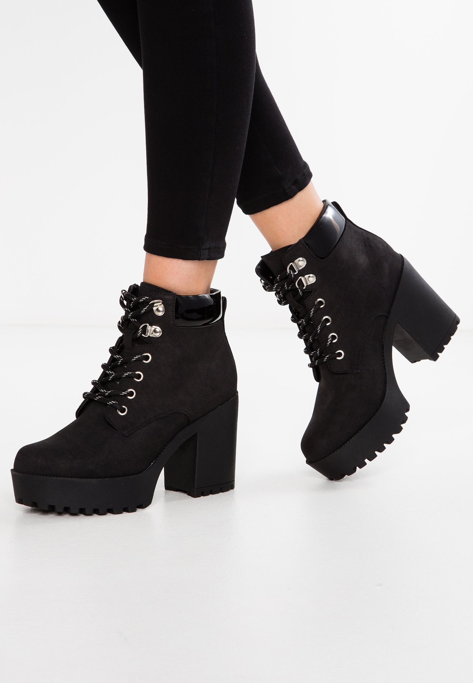 High heeled ankle boots