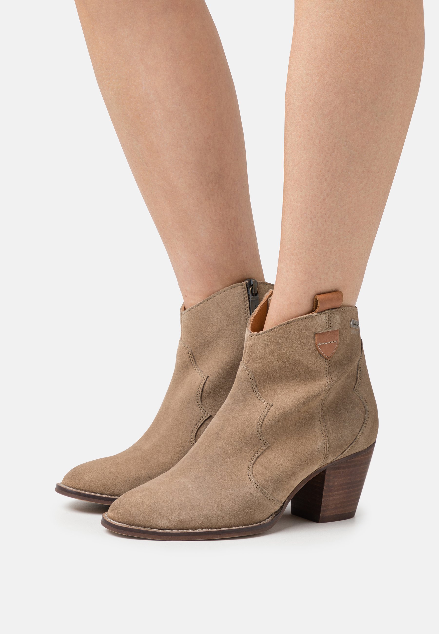 LUNA SAND - Cowboy/biker ankle boot
