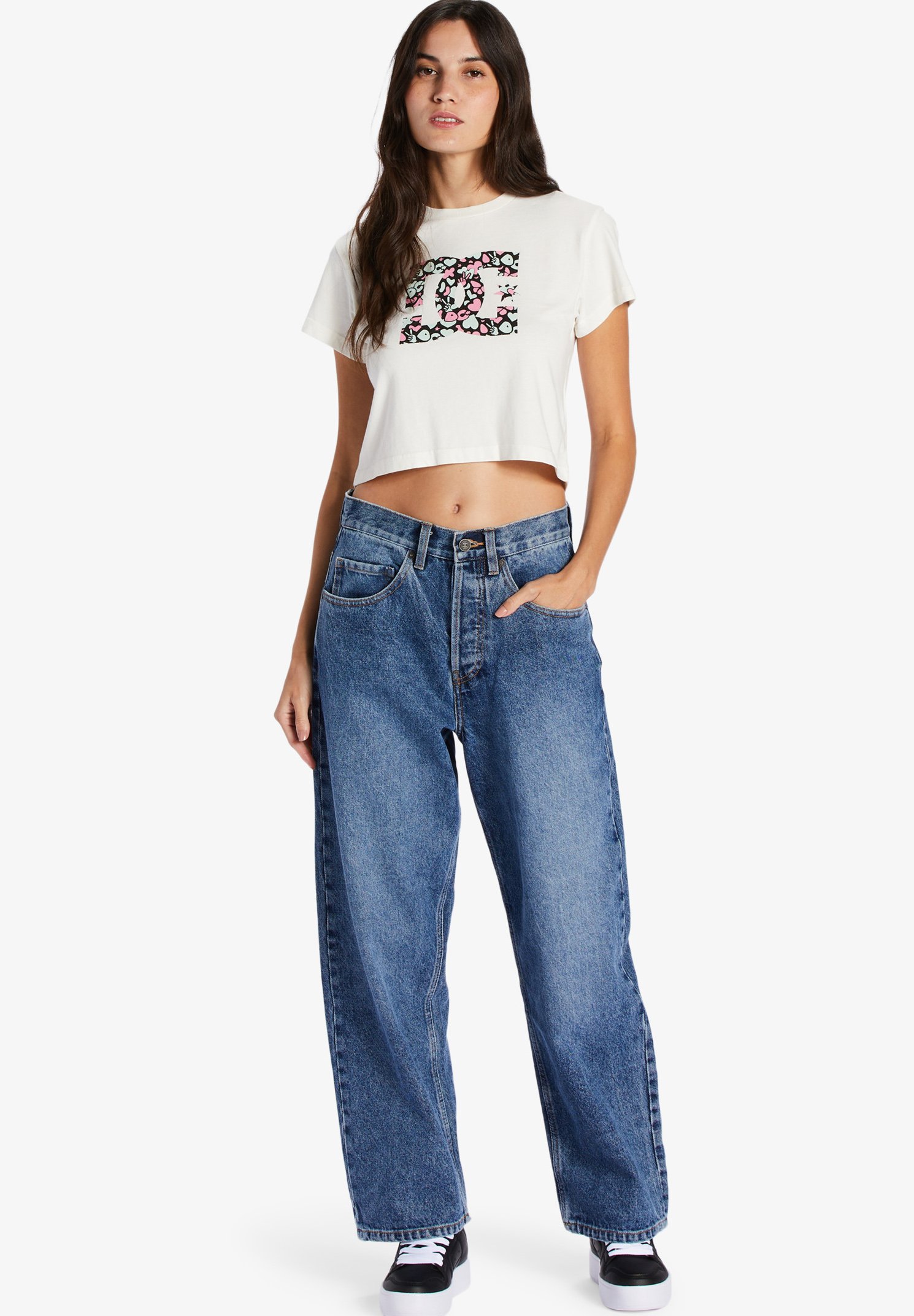 STAR FILL MIT CROPPED FIT - Print T-shirt