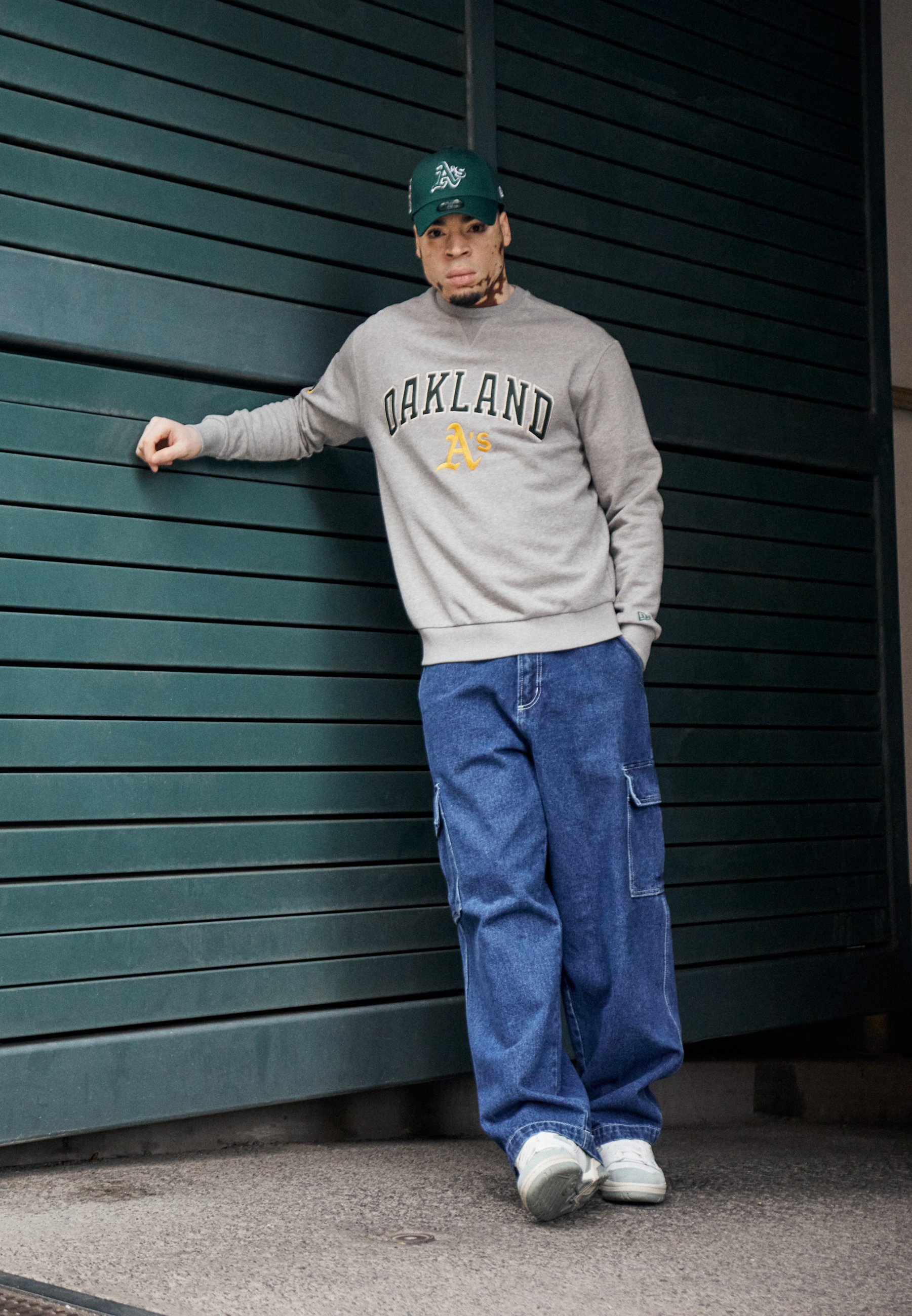 OAKLAND ATHLETICS LARGE LOGO CREW - Sweatshirt
