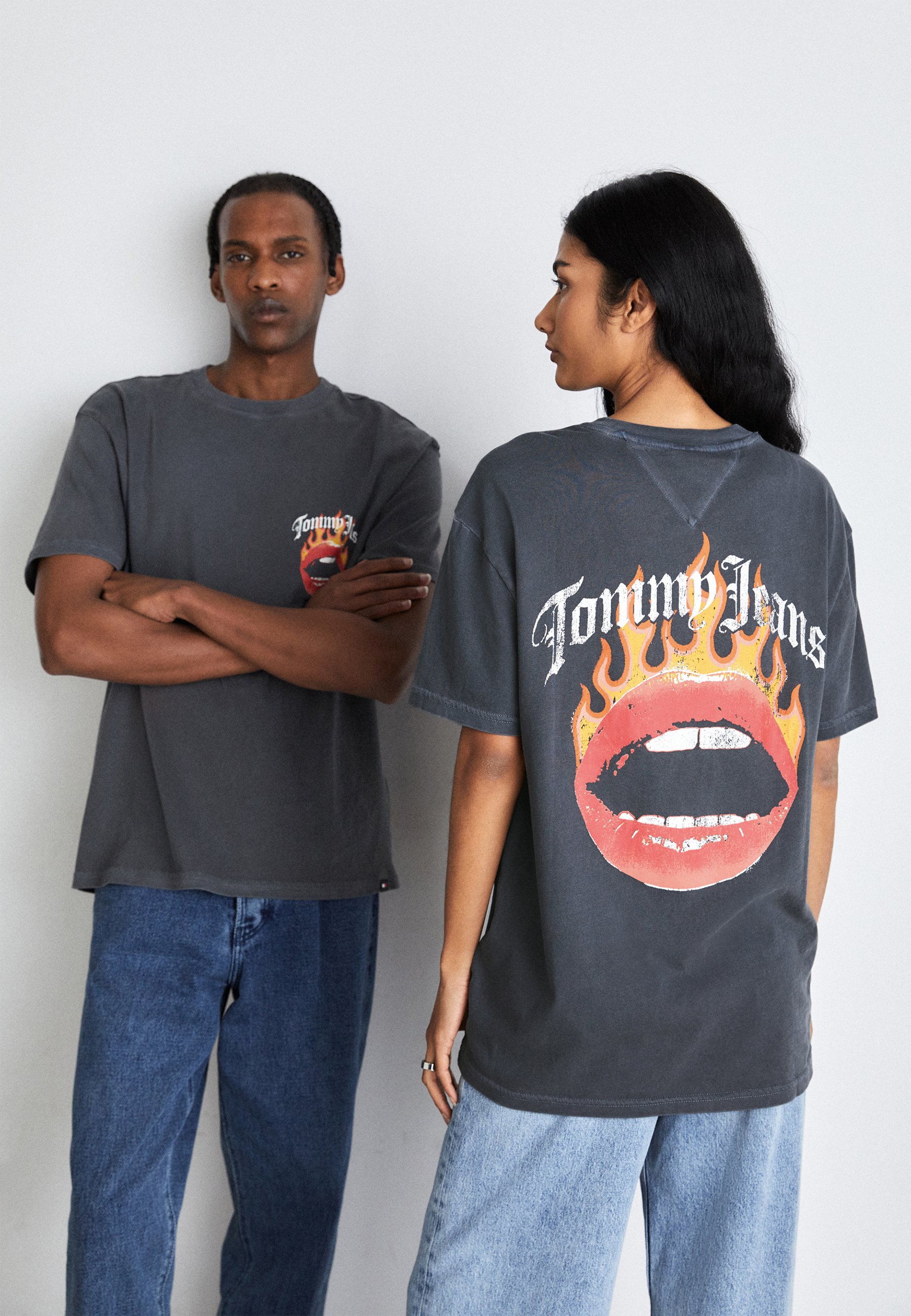 VINTAGE FIRE LIPS TEE UNISEX - Print T-shirt