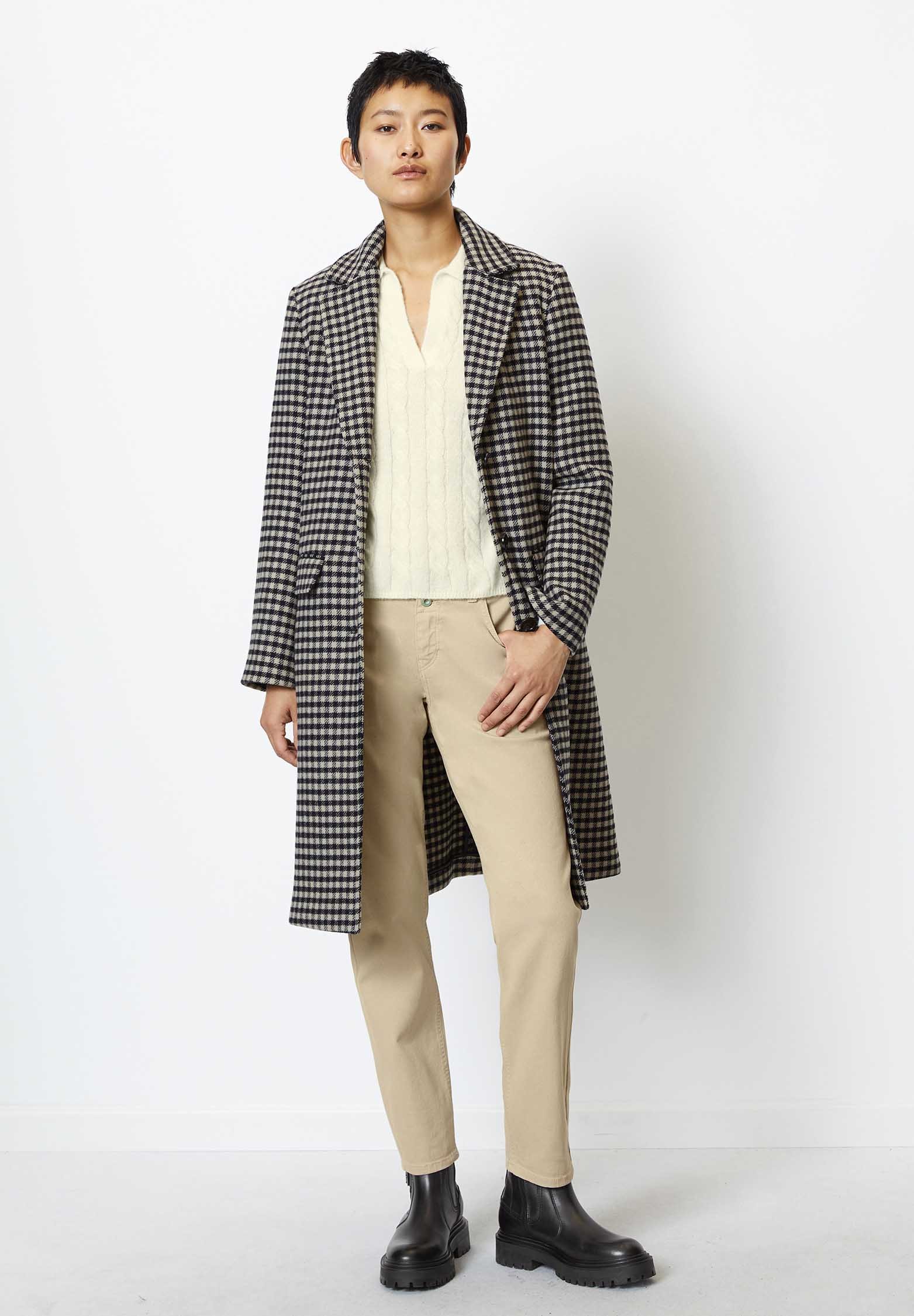 SINGLE BREASTED LAPEL COLLAR LINED FLAP POC - Classic coat