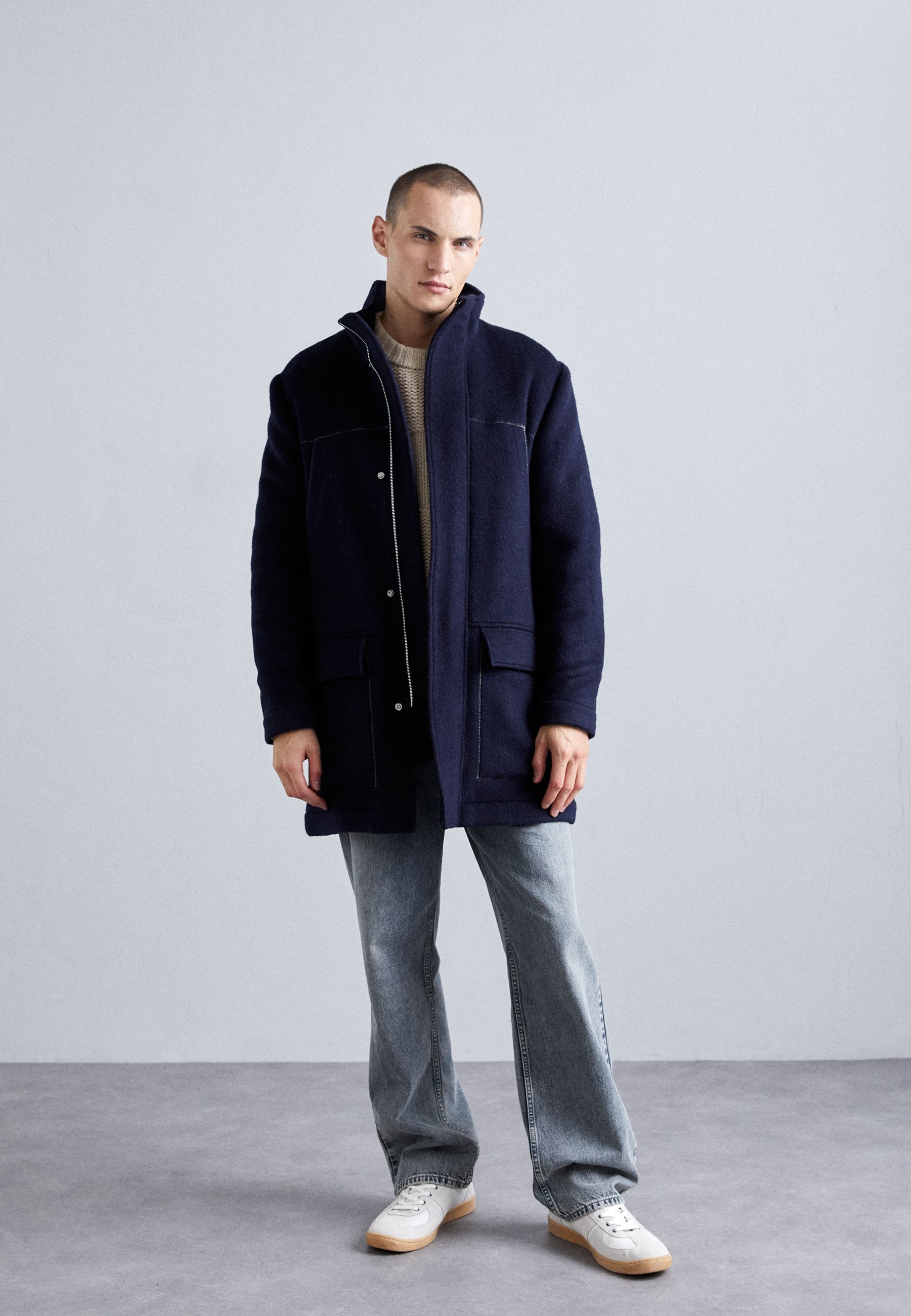 HOODED COAT - Short coat