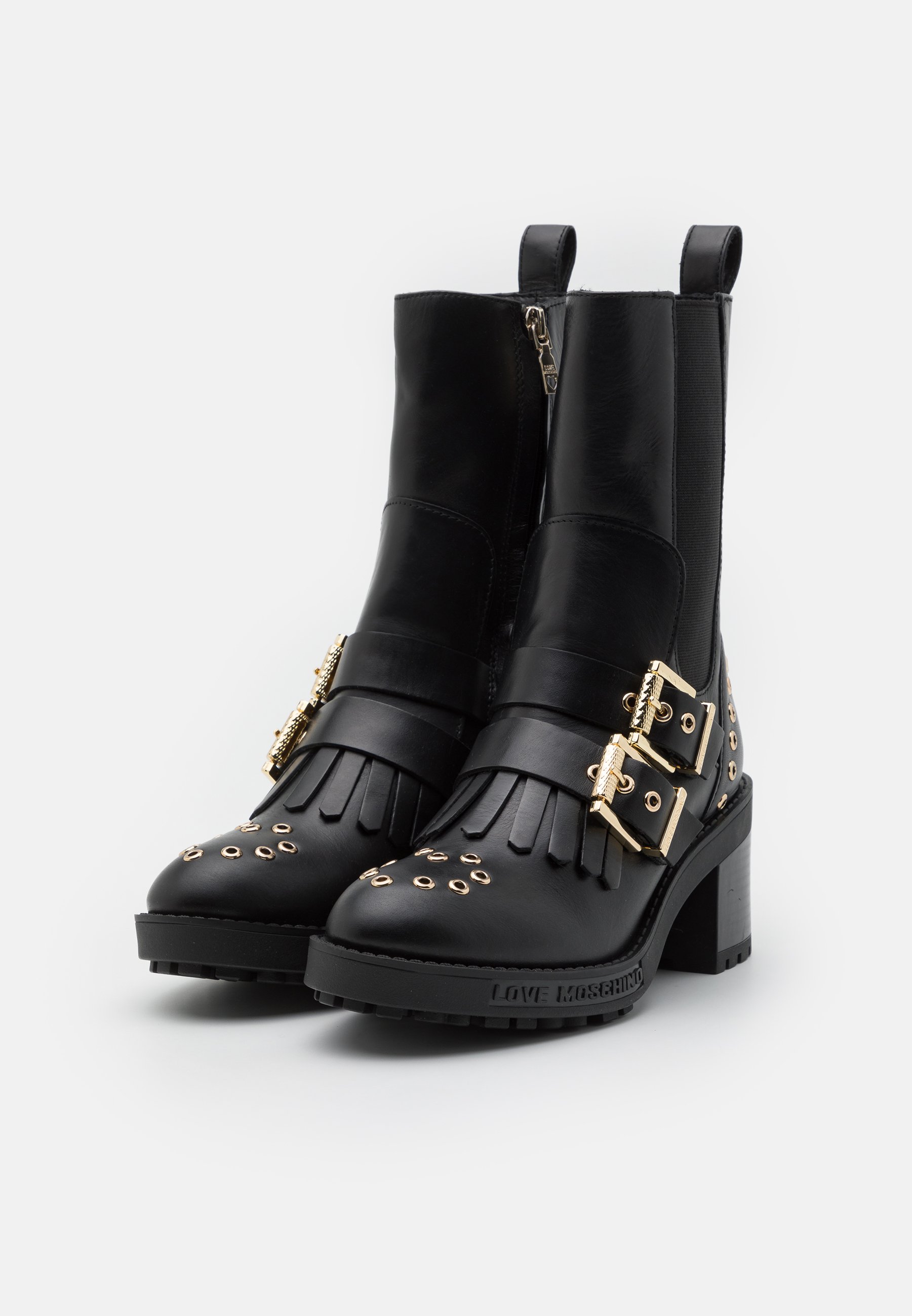 Cowboy/biker ankle boot