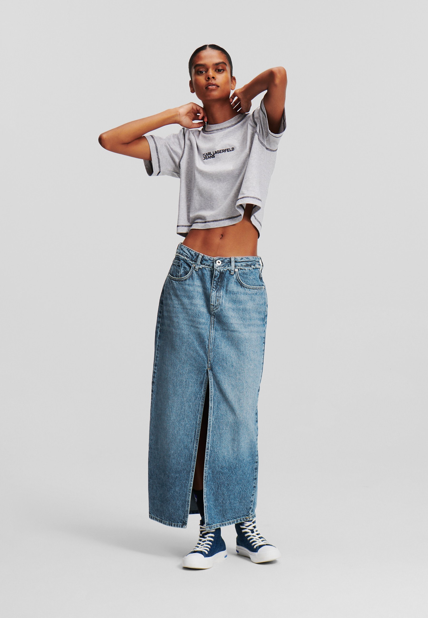 DETAIL - Denim skirt