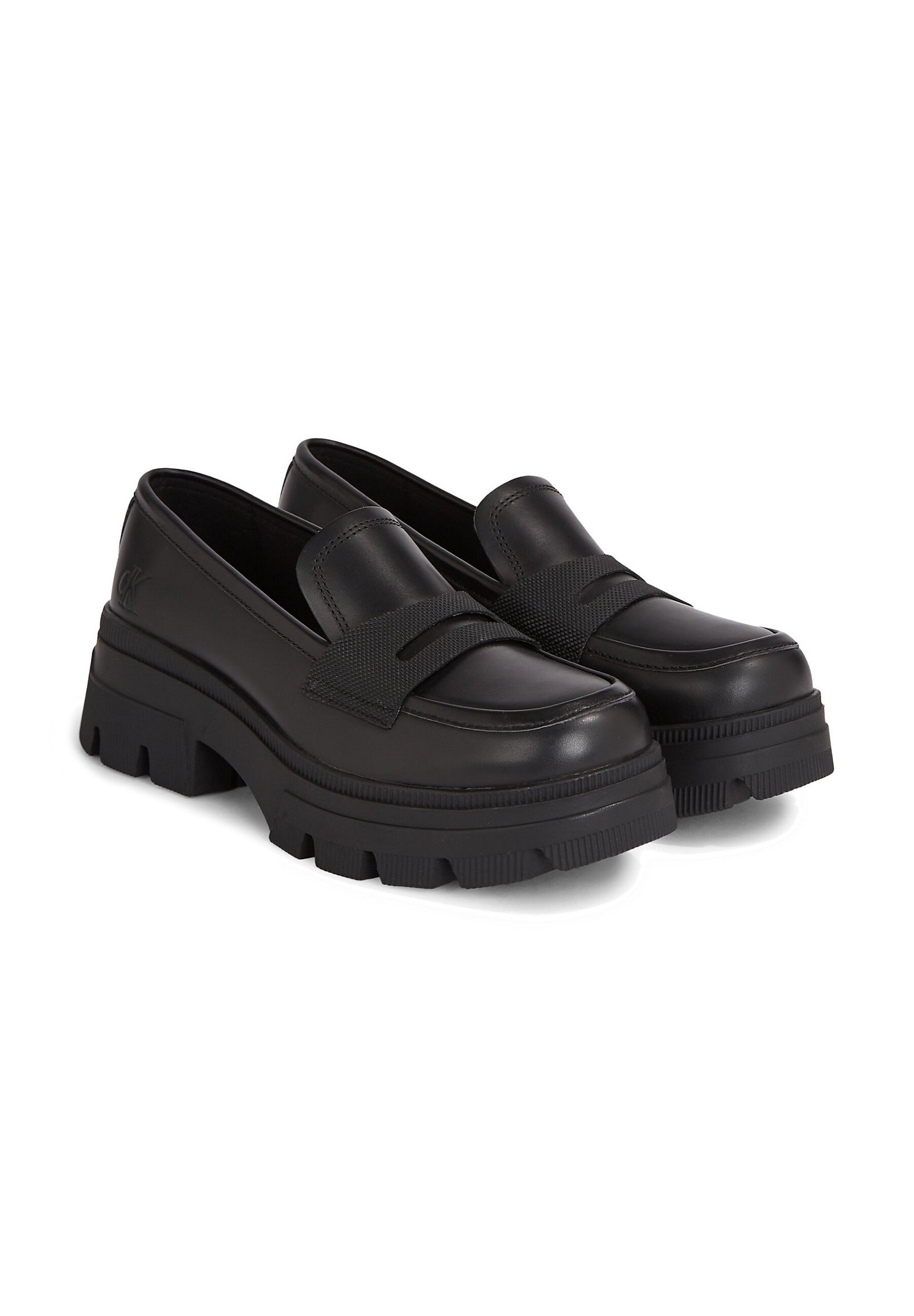 CHUNKY COMBAT LOAFER - Platform heels