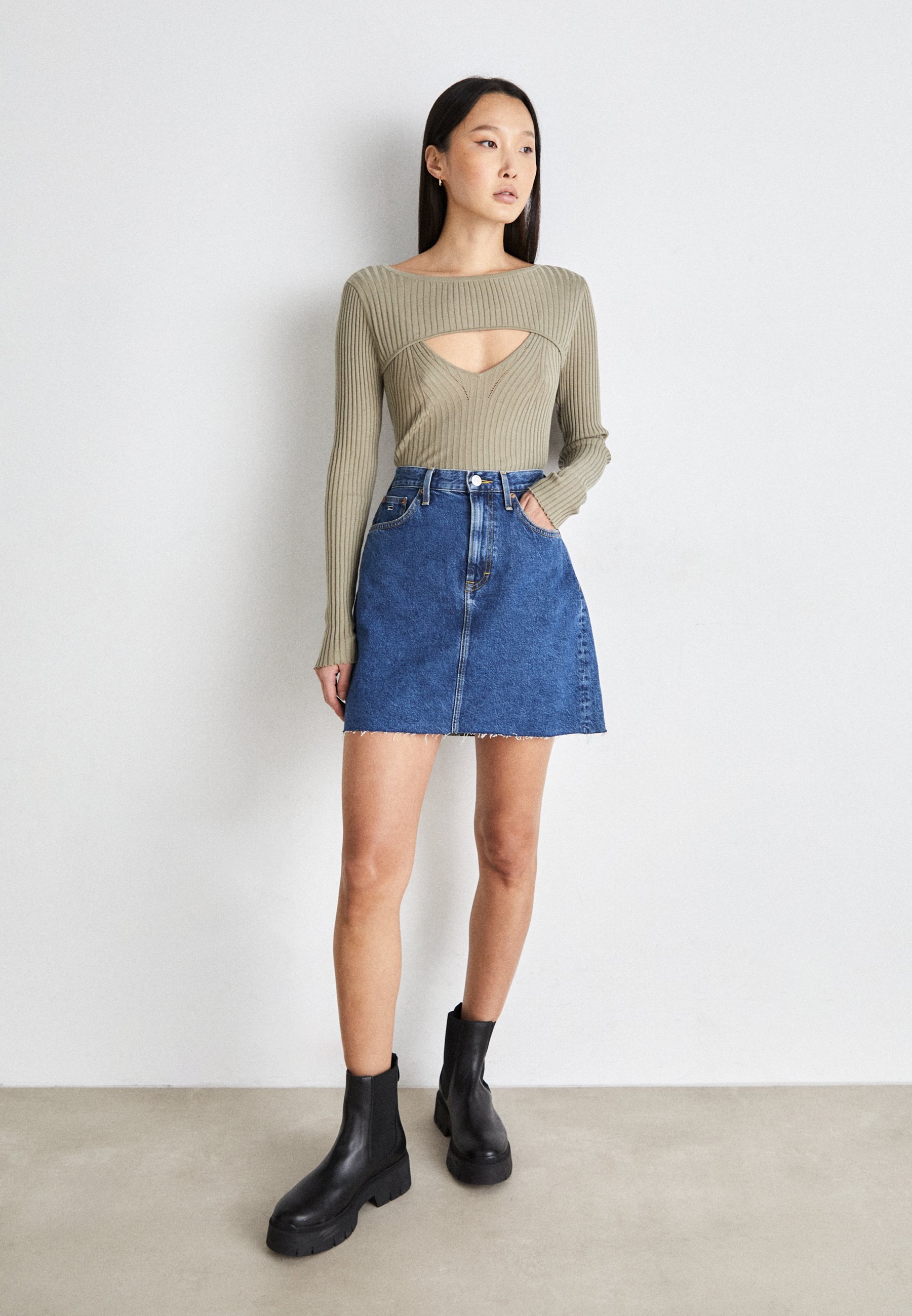 MOM SKIRT - Denim skirt