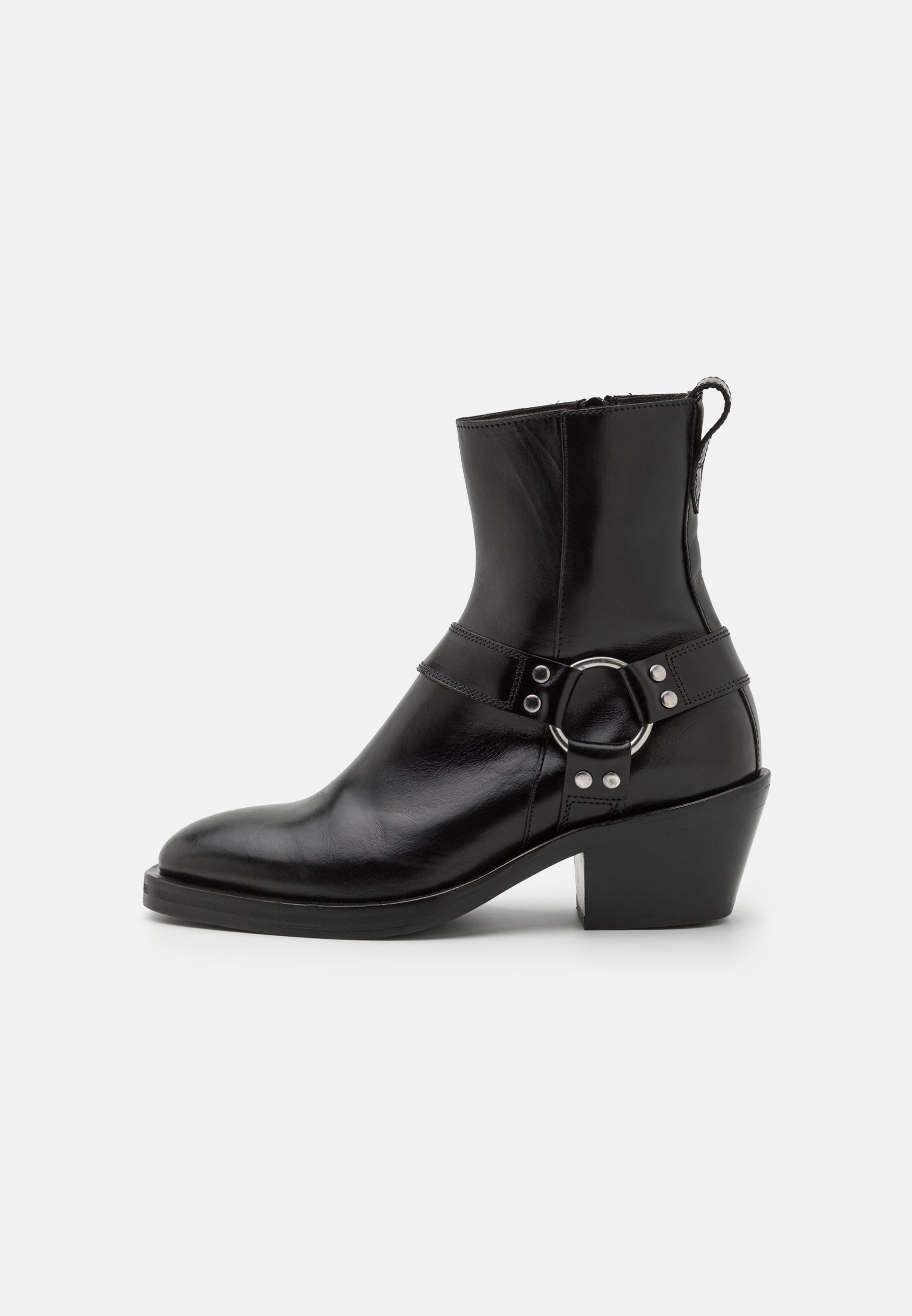 Cowboy/biker ankle boot