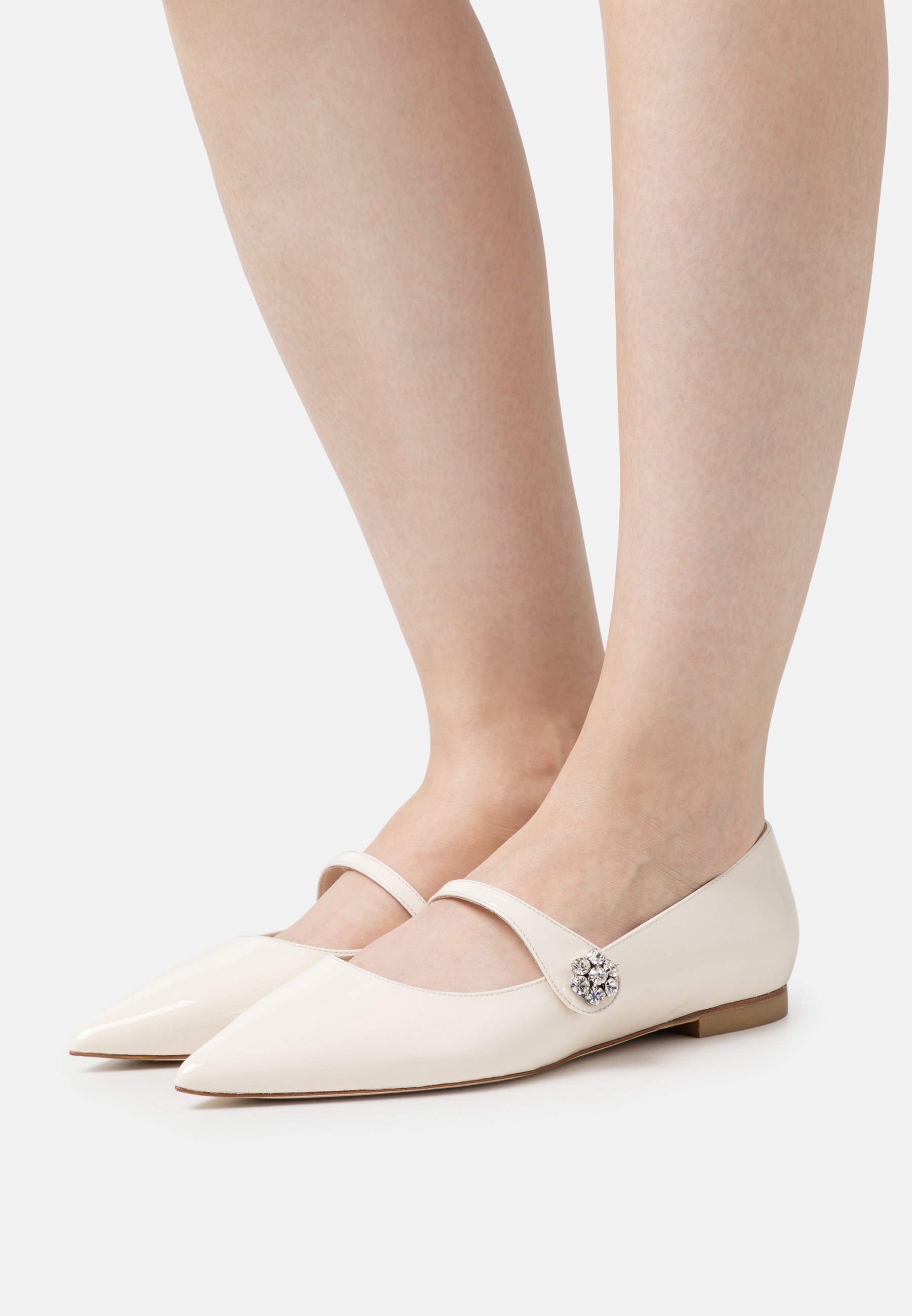 CRYSTAL FLEUR MARY JANE FLAT - Ankle strap ballet pumps