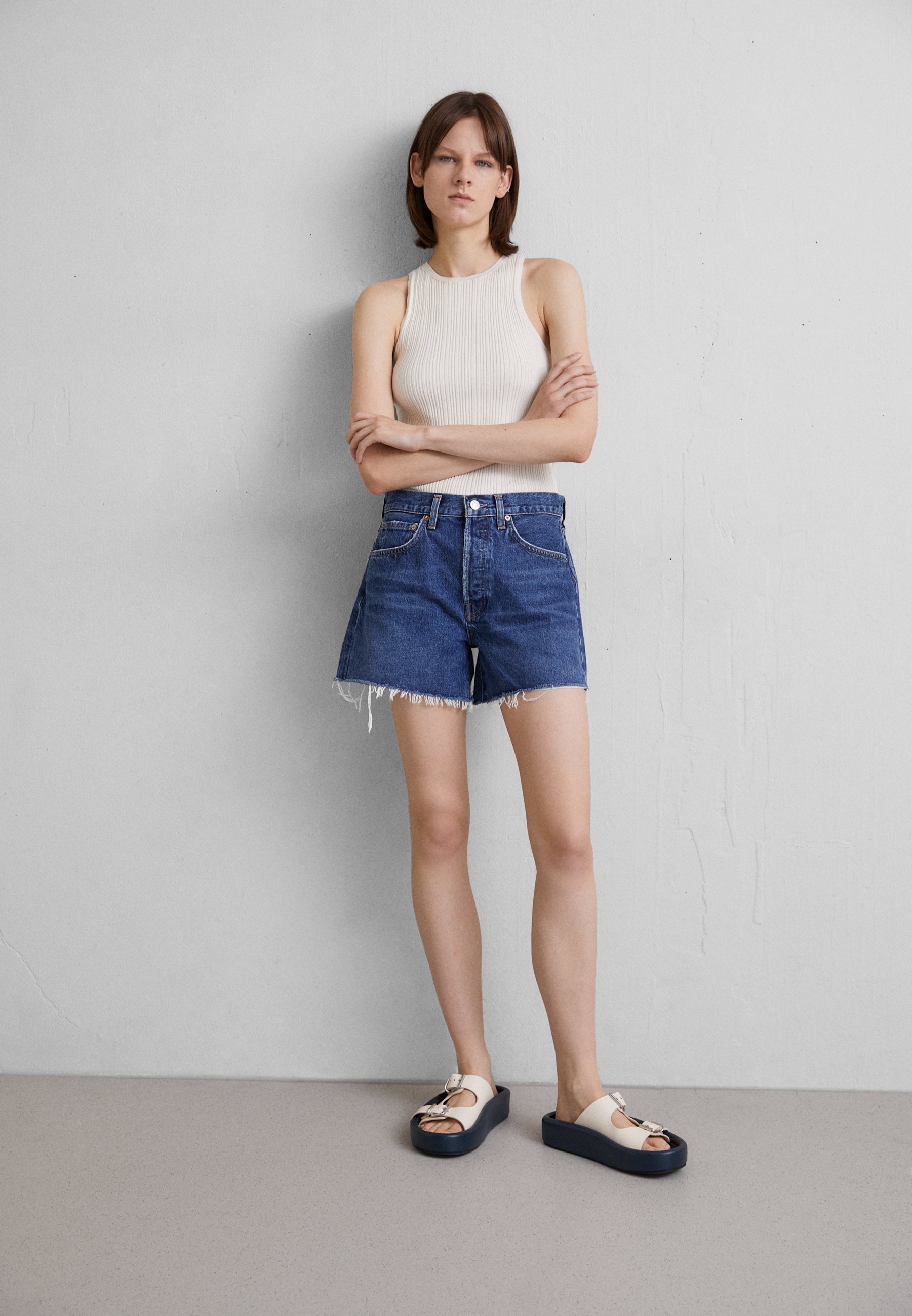 PARKER LONG SHORT - Denim shorts